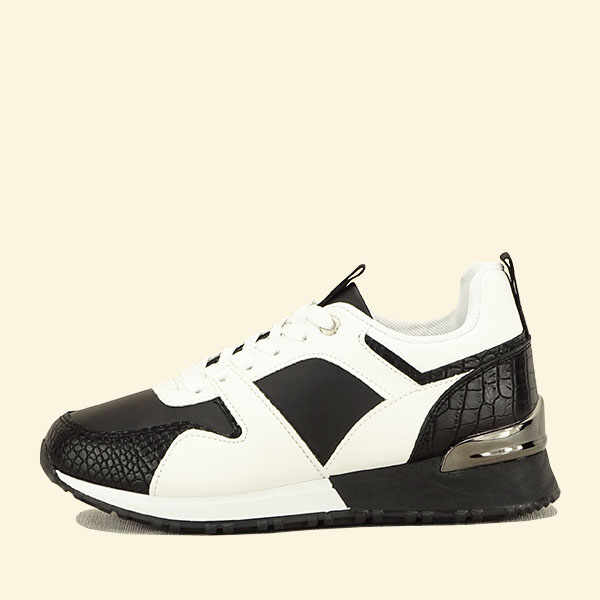 Sneakers alb cu negru Crista