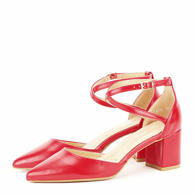Pantofi eleganti rosii Henriette 02