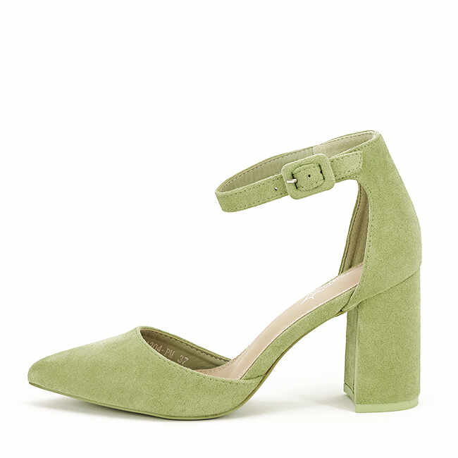 Pantofi eleganti verde fistic Olivia 02