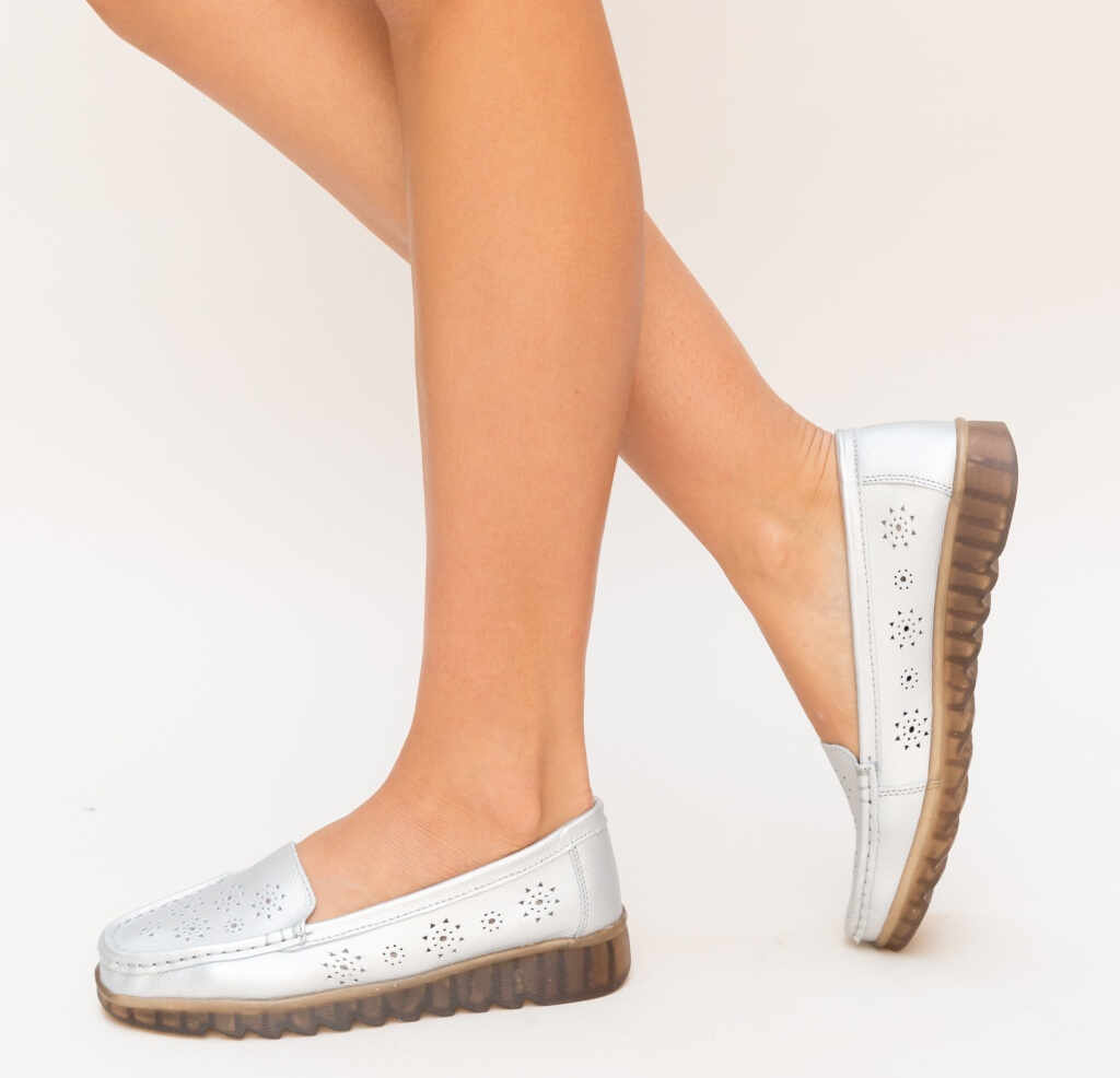 Pantofi Casual Omelo Argintii