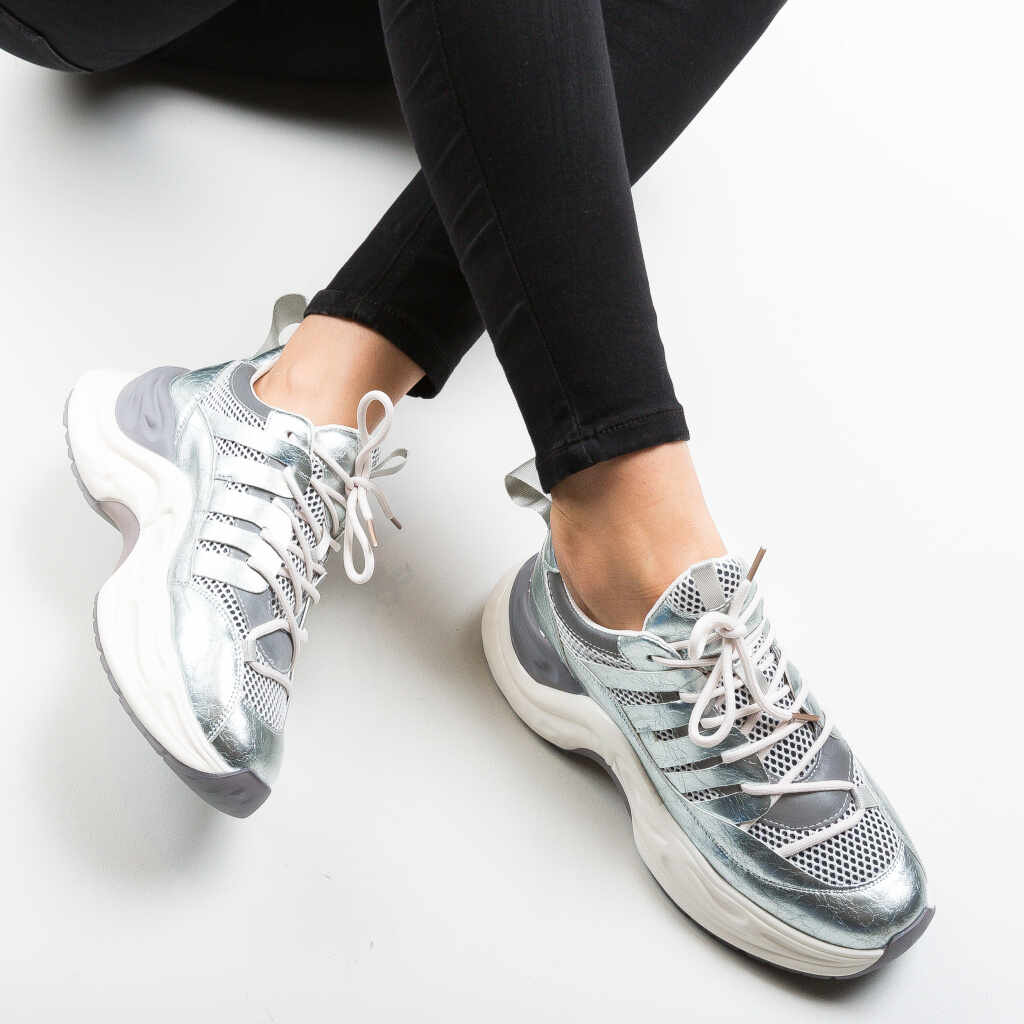 Pantofi Sport Bordan Argintii