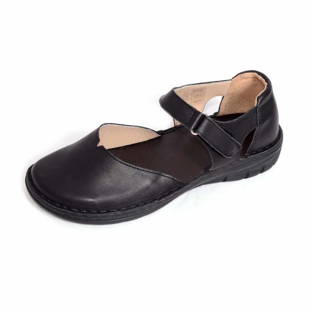 Pantofi confortabili din piele naturala Ana Negru