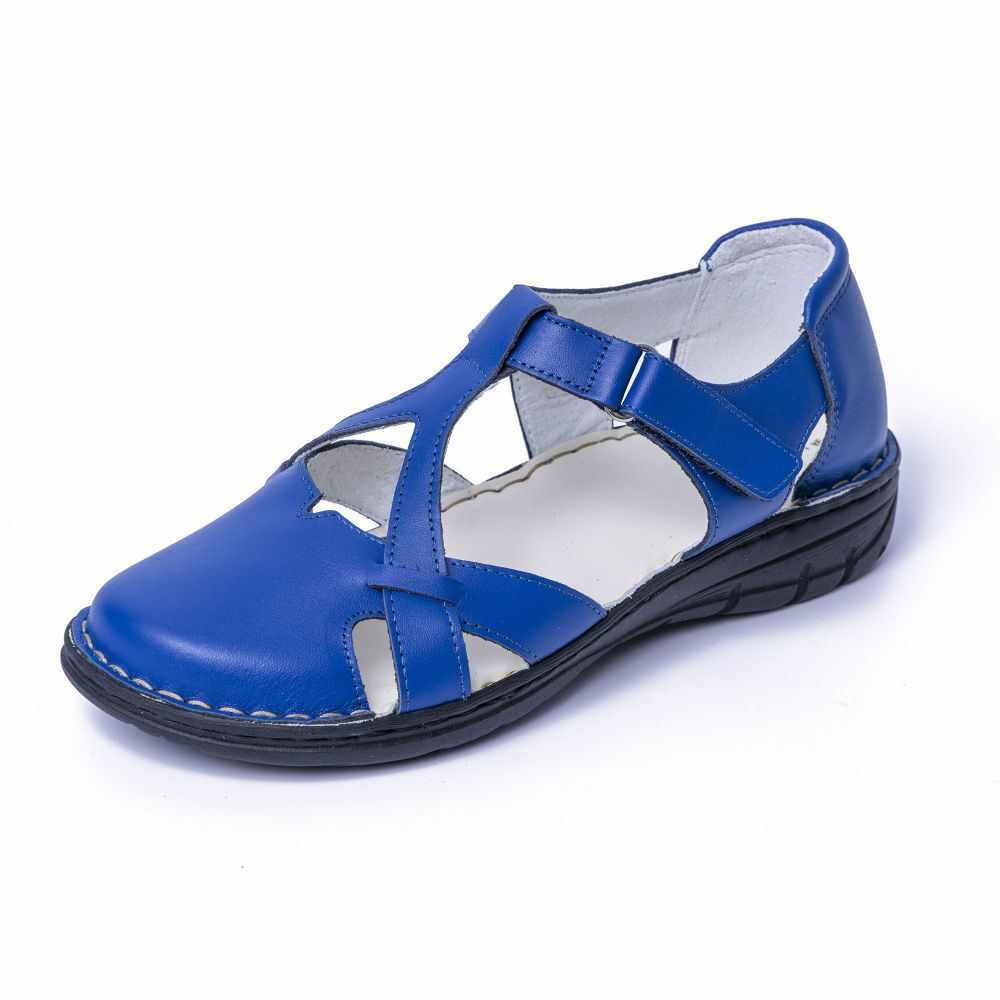Pantofi confortabili din piele naturala Ioana Albastru
