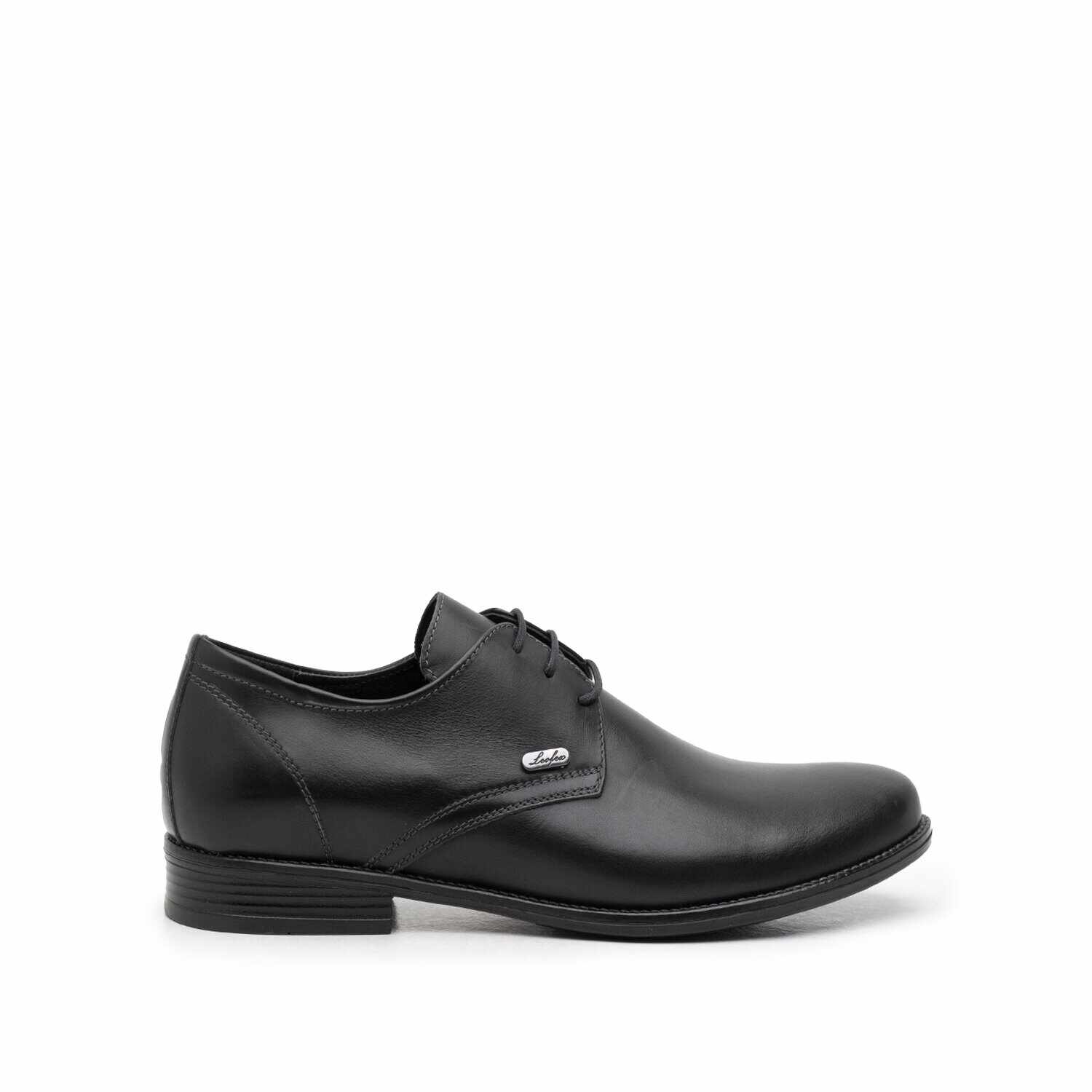 Pantofi casual barbati din piele naturala, Leofex - 578 negru box