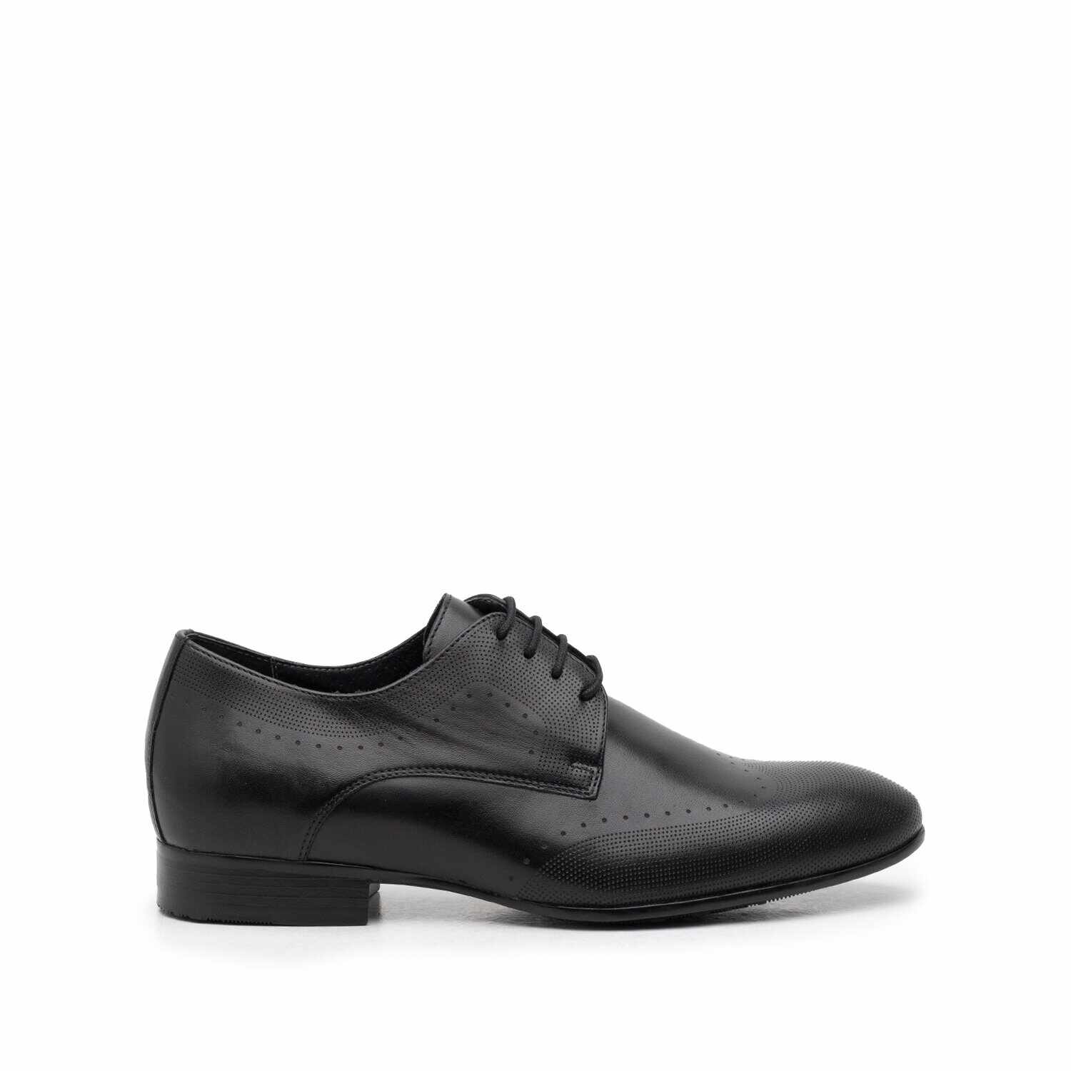 Pantofi eleganti barbati din piele naturala, Leofex - 889 negru box