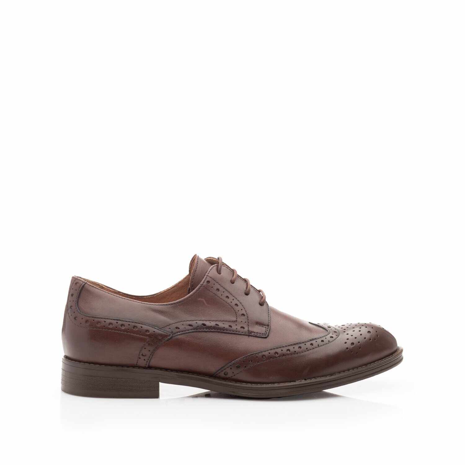 Pantofi eleganti barbati din piele naturala, Leofex -516 Marone Box