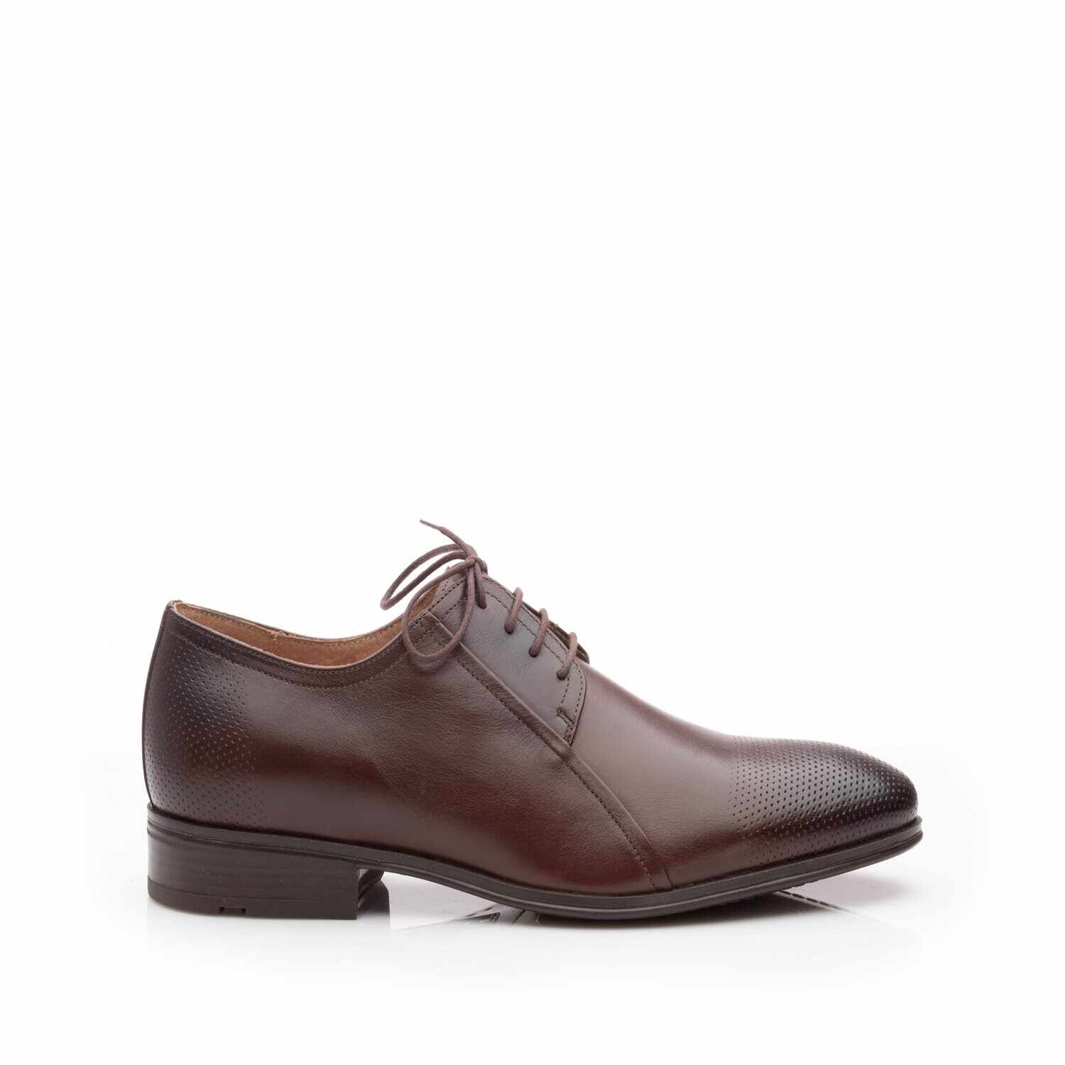 Pantofi eleganti barbati din piele naturala,Leofex - 743 * Maro Box