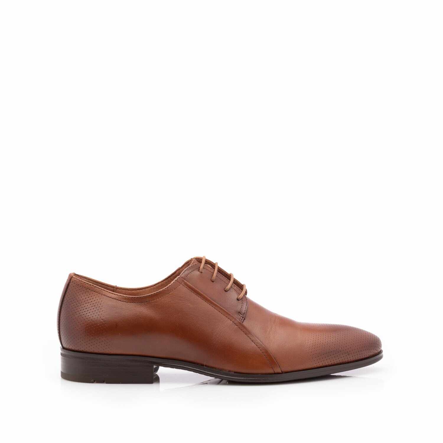 Pantofi eleganti barbati din piele naturala,Leofex - 743* Cognac Box