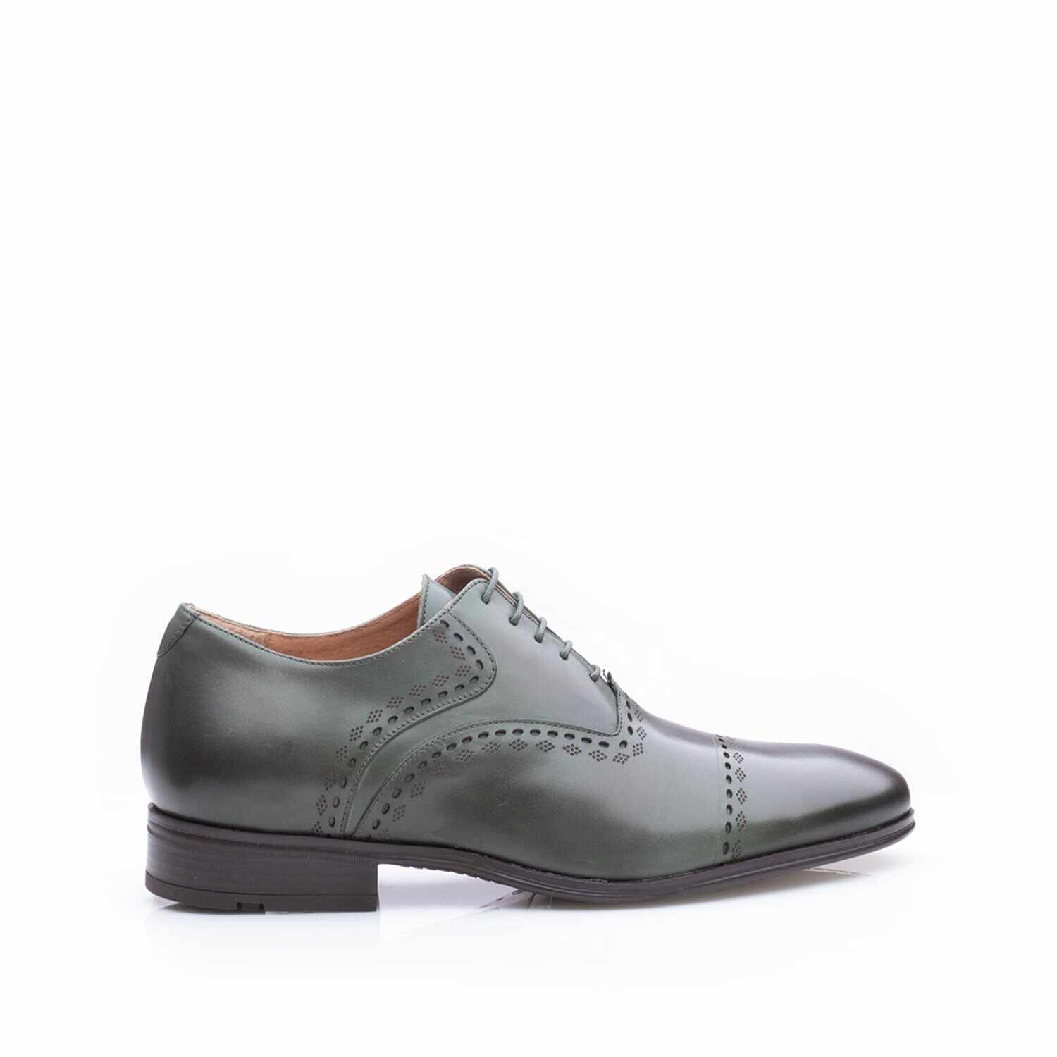 Pantofi eleganti barbati, Oxford din piele naturala, Leofex- 748 Verde Box