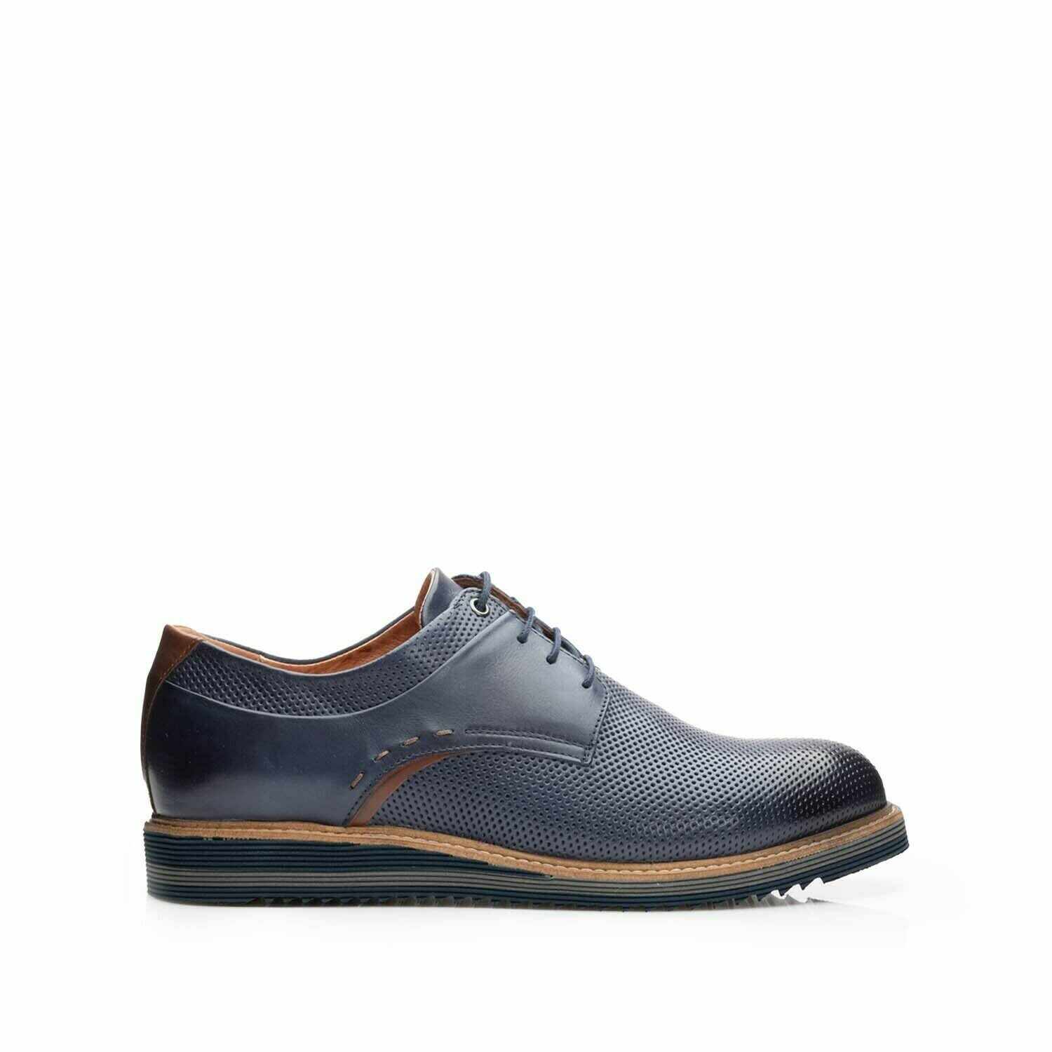 Pantofi casual barbati din piele naturala,Leofex-592-1 Blue Box