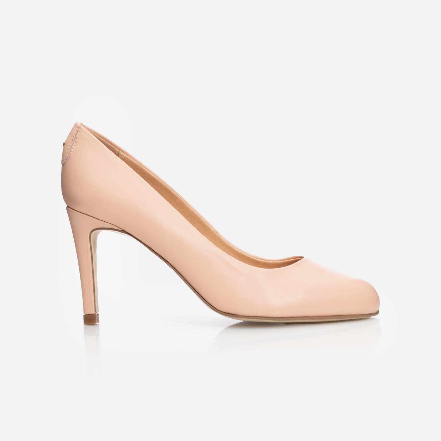 Pantofi eleganți damă din piele naturală - 026 Roz Pudră
