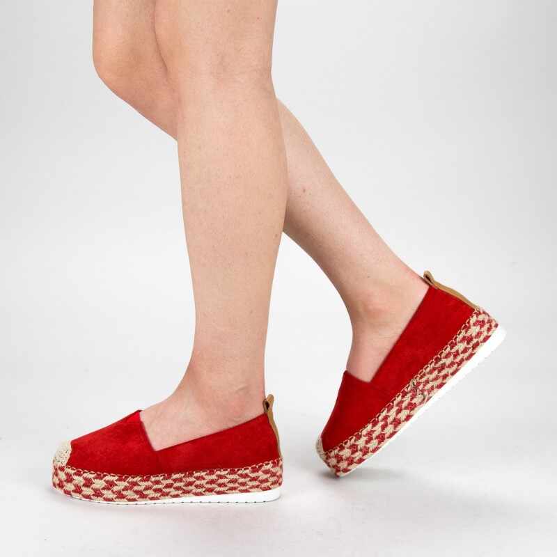Pantofi Casual Dama cu Platforma BL00029 Red | Botinelli