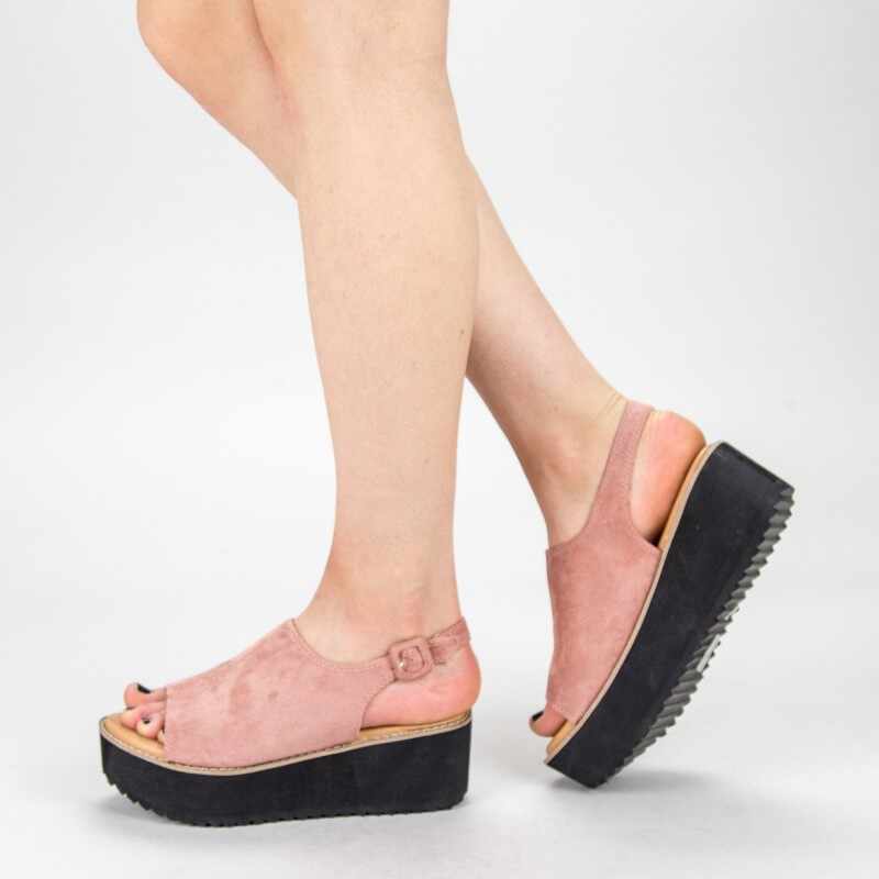 Sandale Dama cu Platforma 266-13 Pink | Mulanka