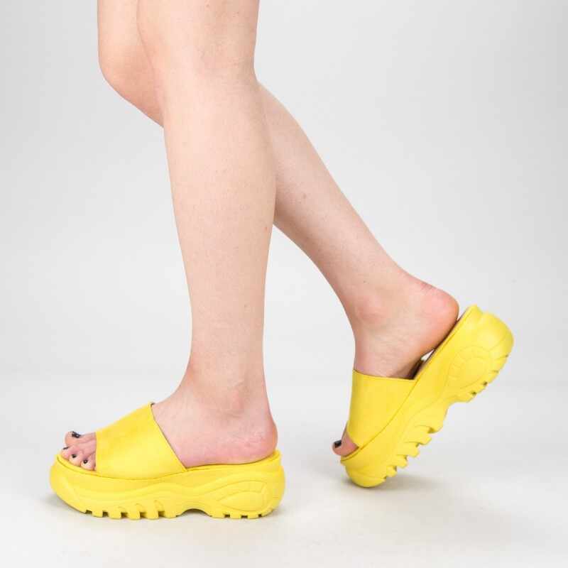 Papuci Dama cu Platforma G175 Yellow | Mulanka