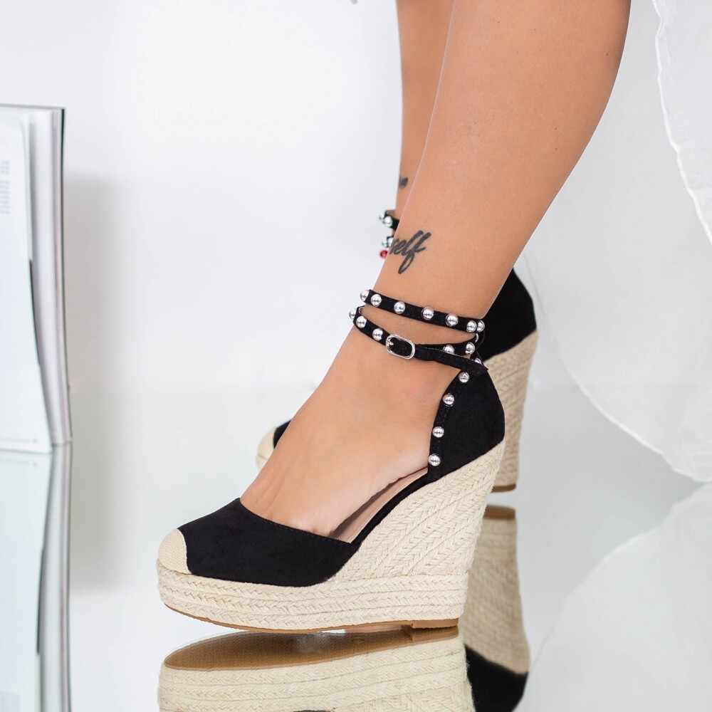 Sandale Dama cu Platforma FS36 Negru | Mei