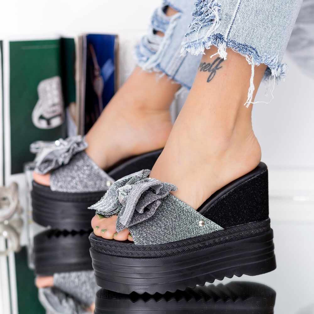 Papuci Dama cu Platforma XN85 Guncolor | Mei