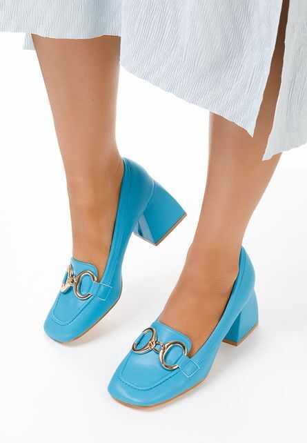 Pantofi cu toc eleganti Lidia bleu