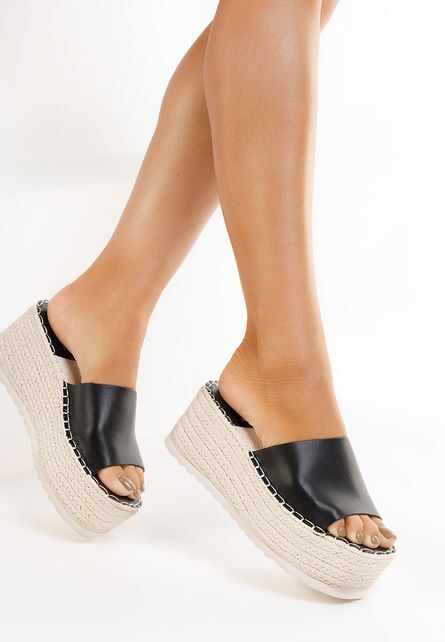 Papuci cu platformă Ottavia negri