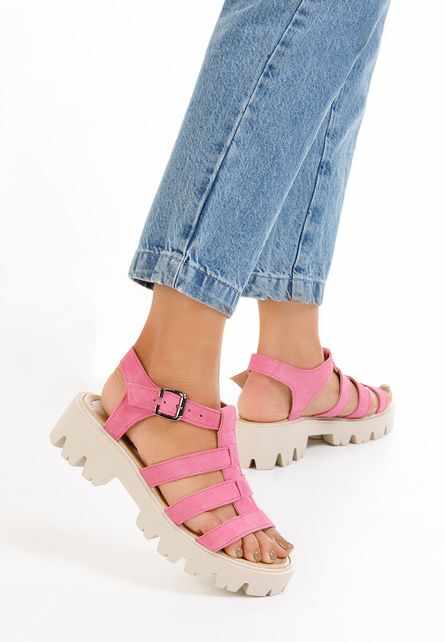 Sandale cu platformă Ribiera roz