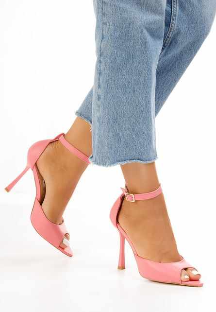 Sandale cu toc subtire Paredes V2 roz