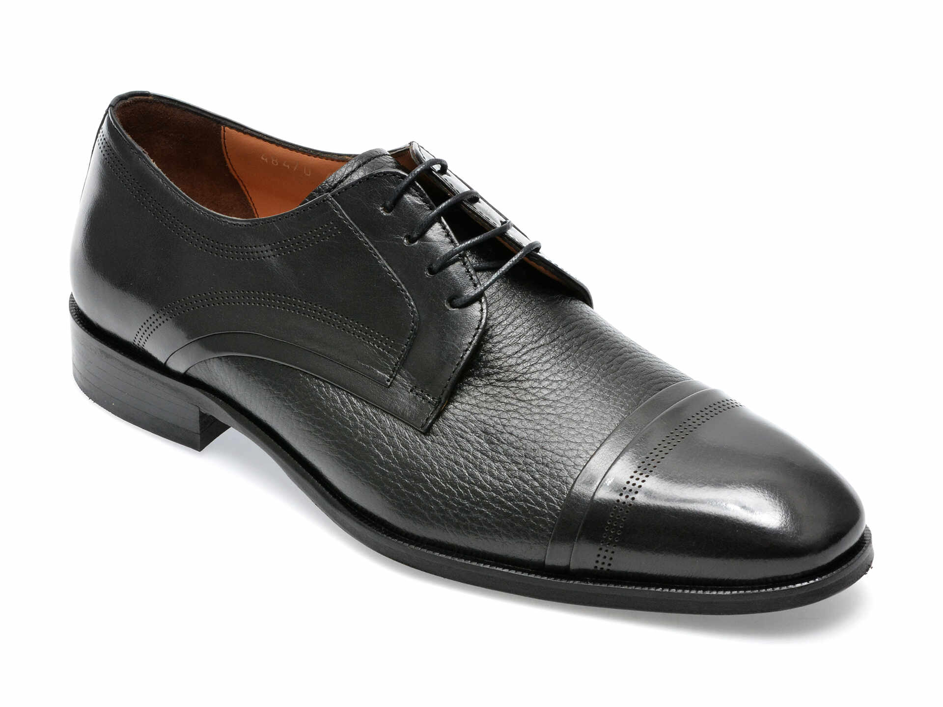 Pantofi EPICA negri, 48470, din piele naturala