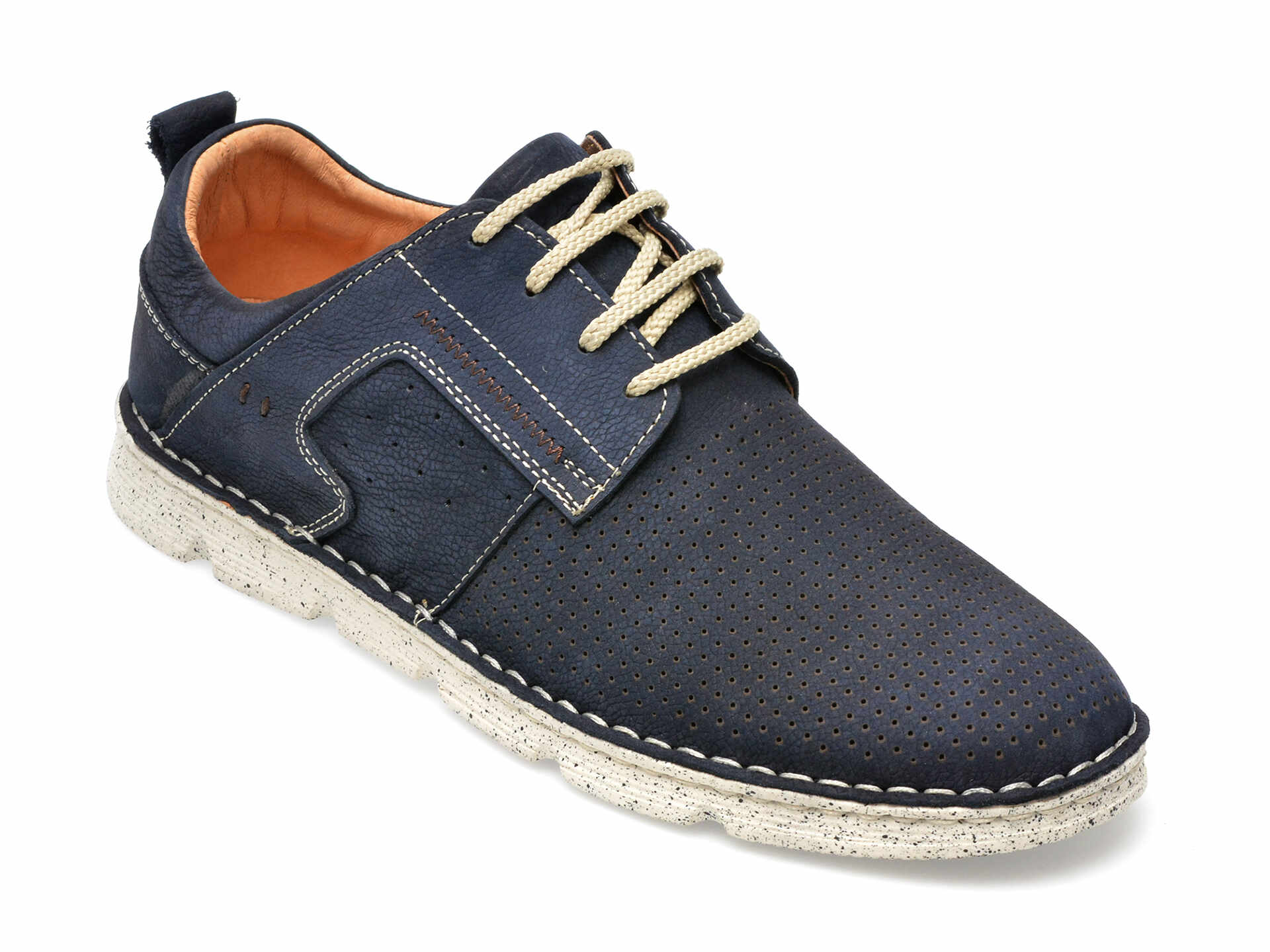Pantofi OTTER bleumarin, 2835, din nabuc