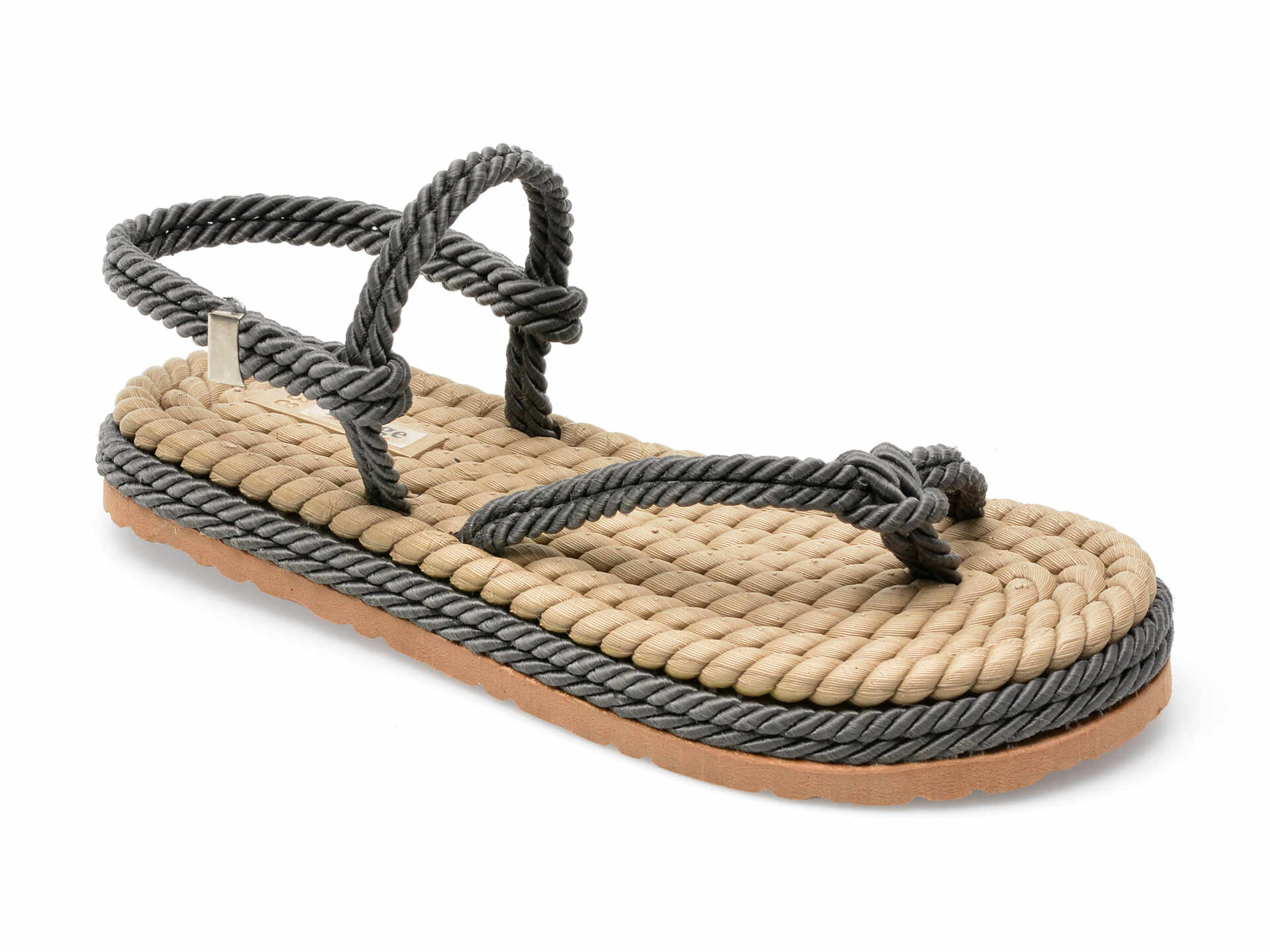 Sandale IMAGE gri, 2020, din material textil