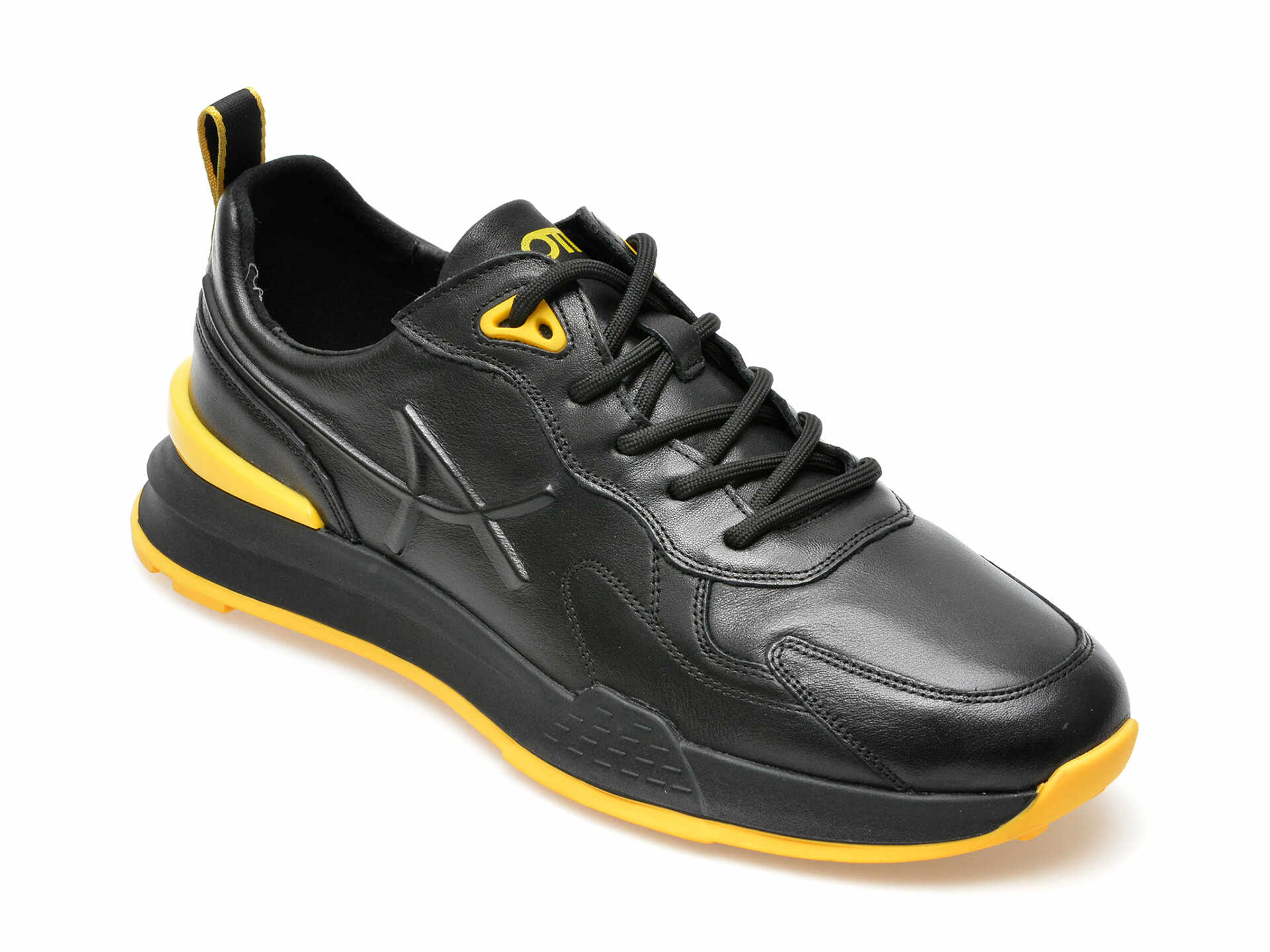 Pantofi sport OTTER negri, CJ22004, din piele naturala