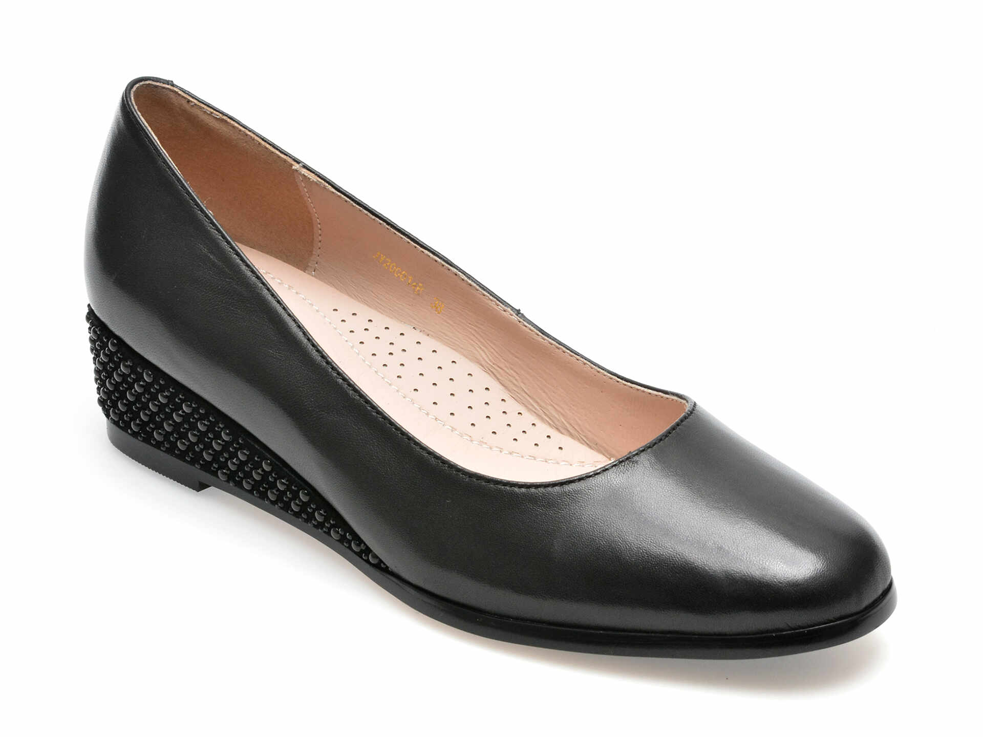 Pantofi EPICA negri, JY20014, din piele naturala