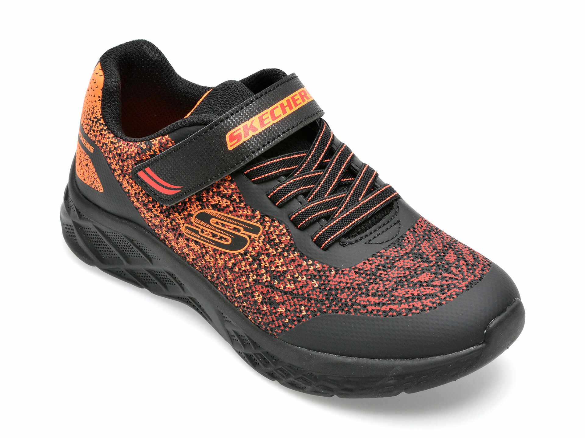 Pantofi sport SKECHERS negri, MICROSPEC II, din piele ecologica
