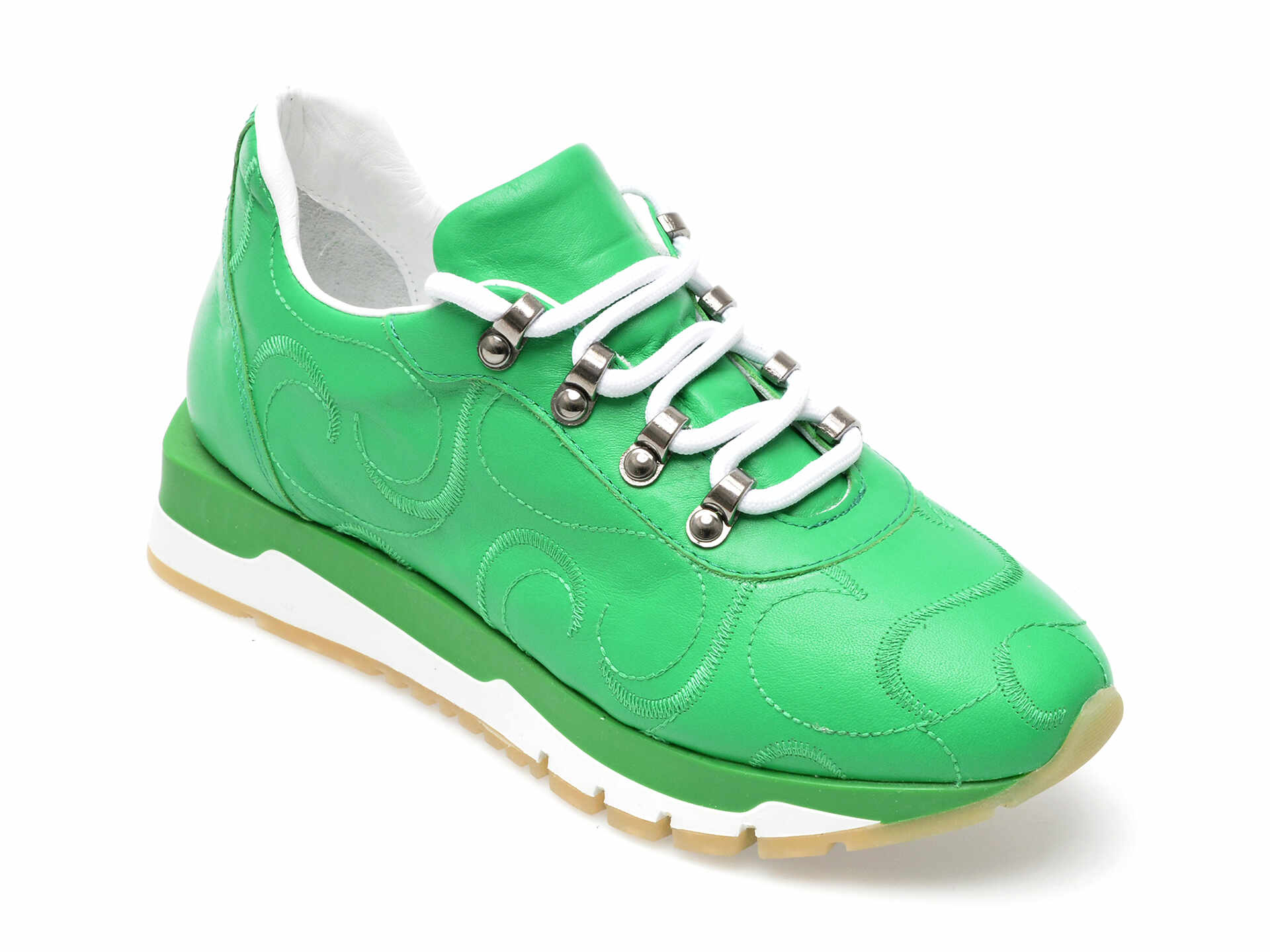 Pantofi sport EPICA verzi, 542329, din piele naturala