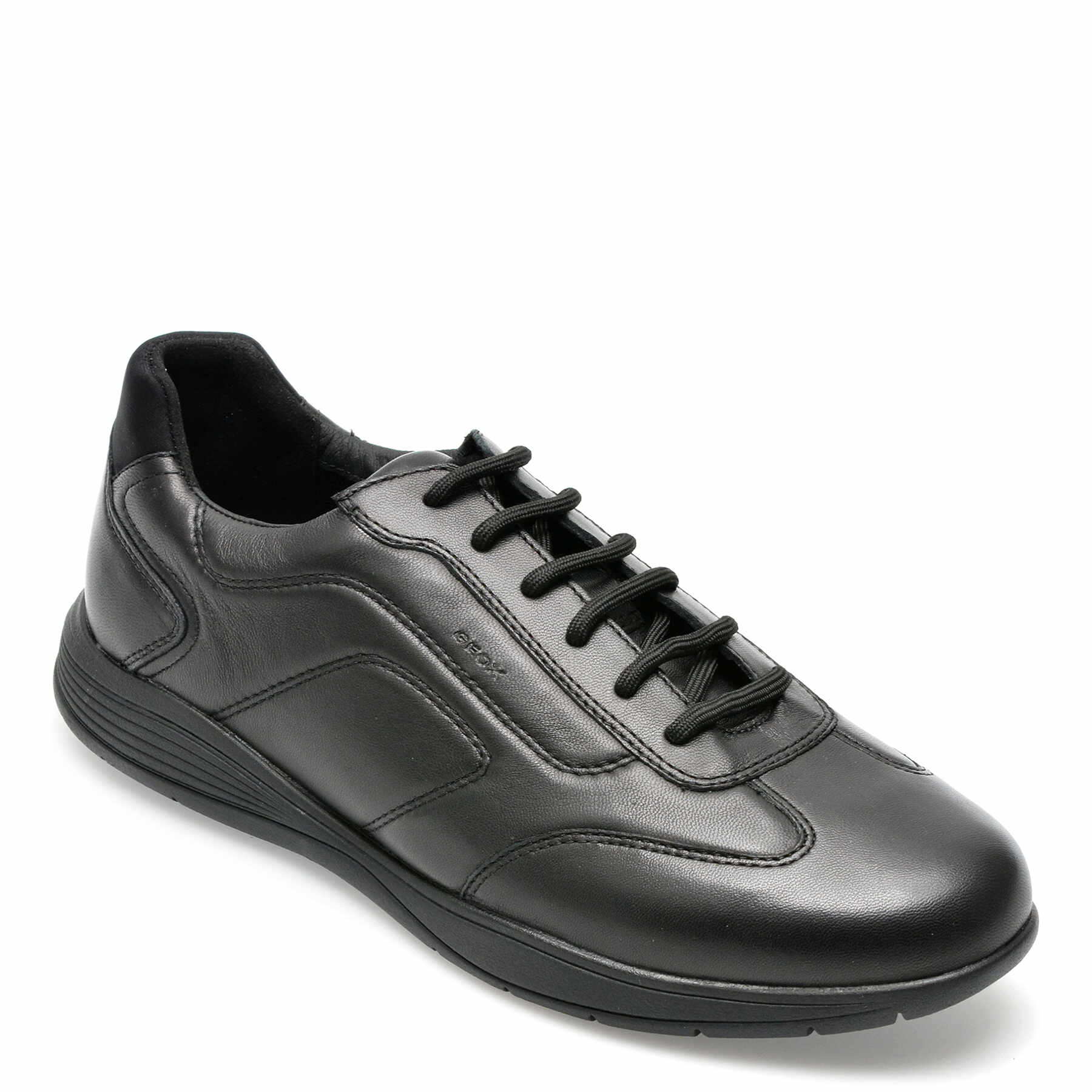 Pantofi sport GEOX negri, U16BXC, din piele naturala