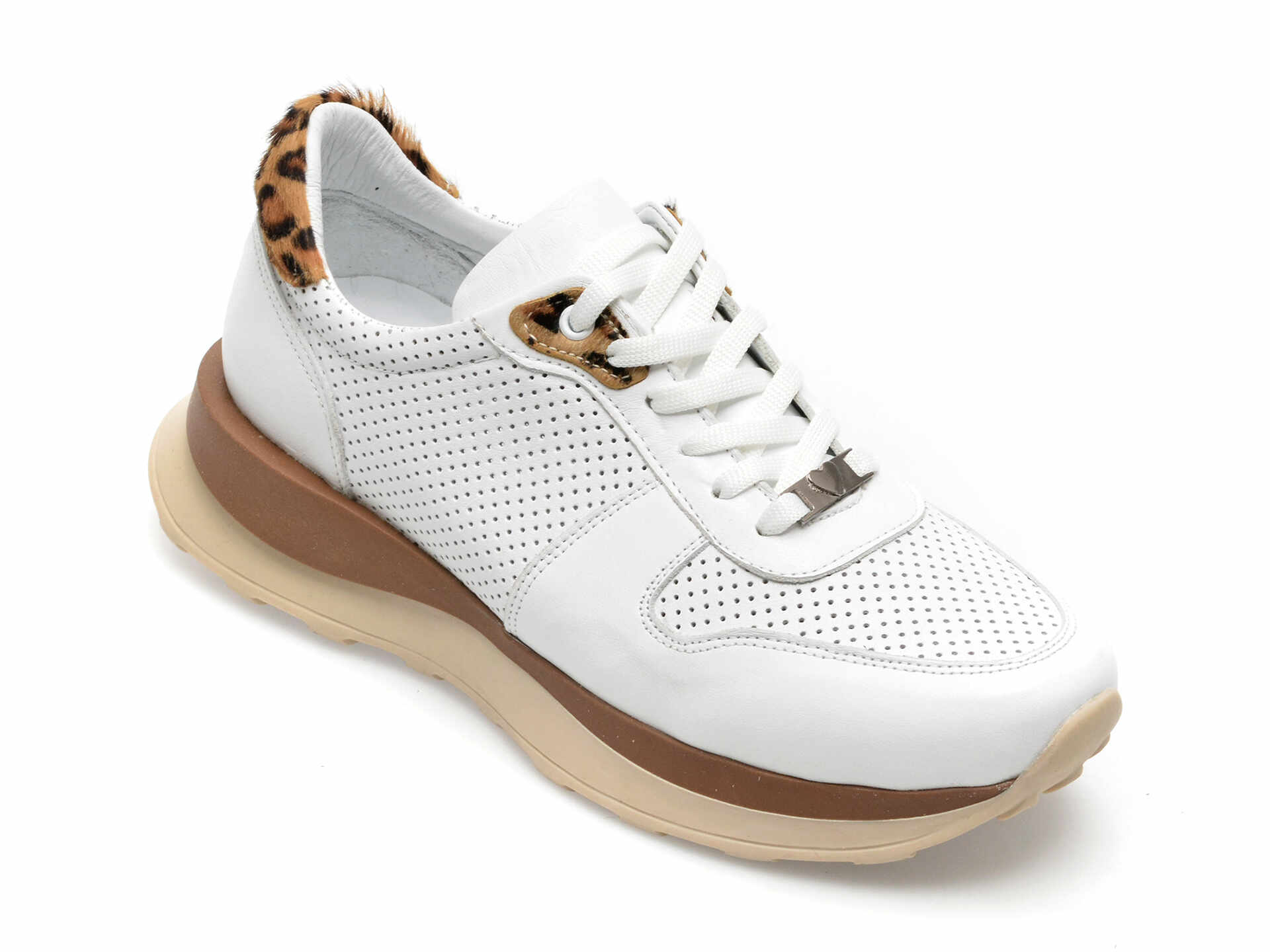 Pantofi sport GRYXX albi, 545107, din piele naturala