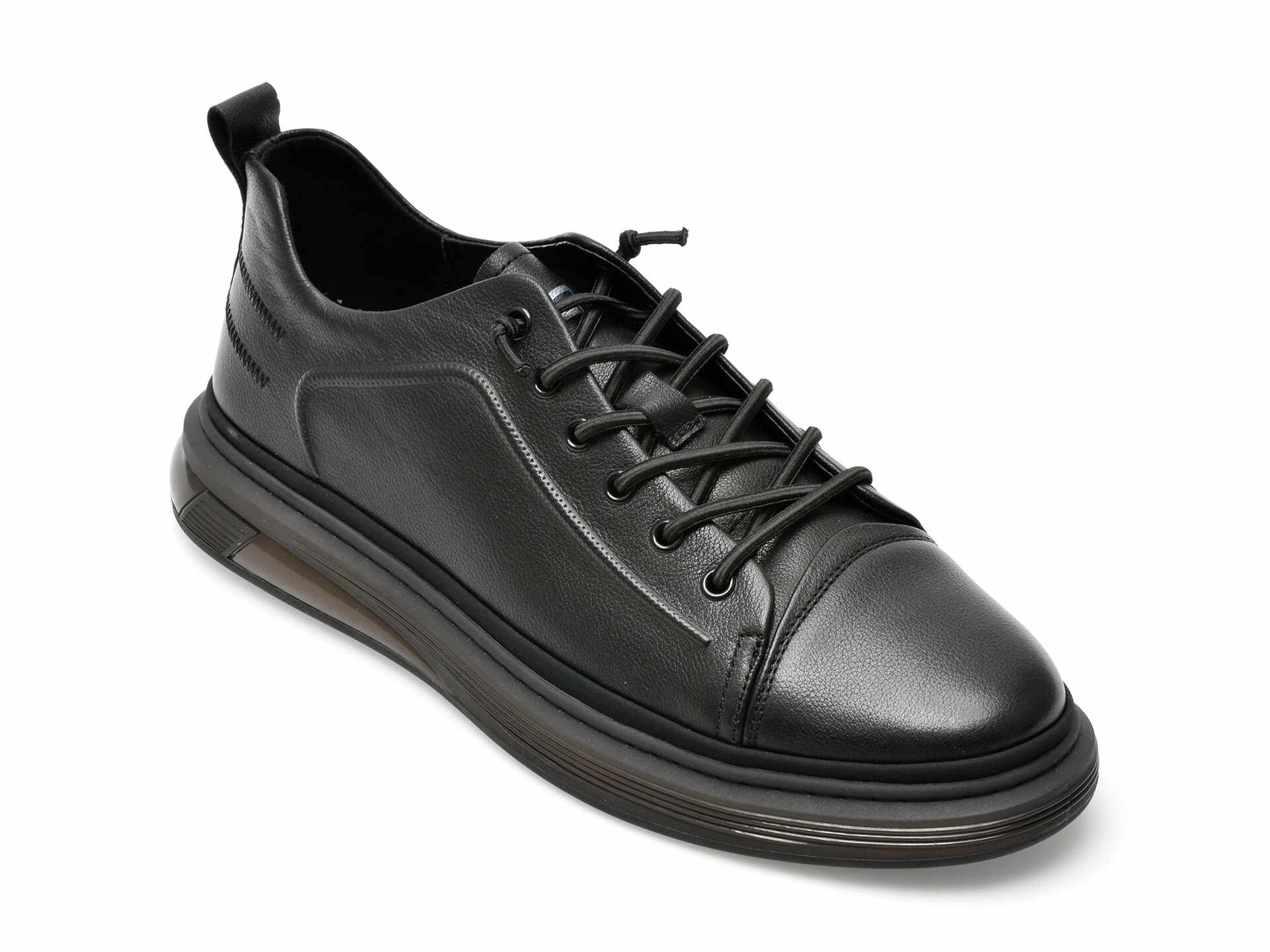 Pantofi sport OTTER negri, 1223, din piele naturala