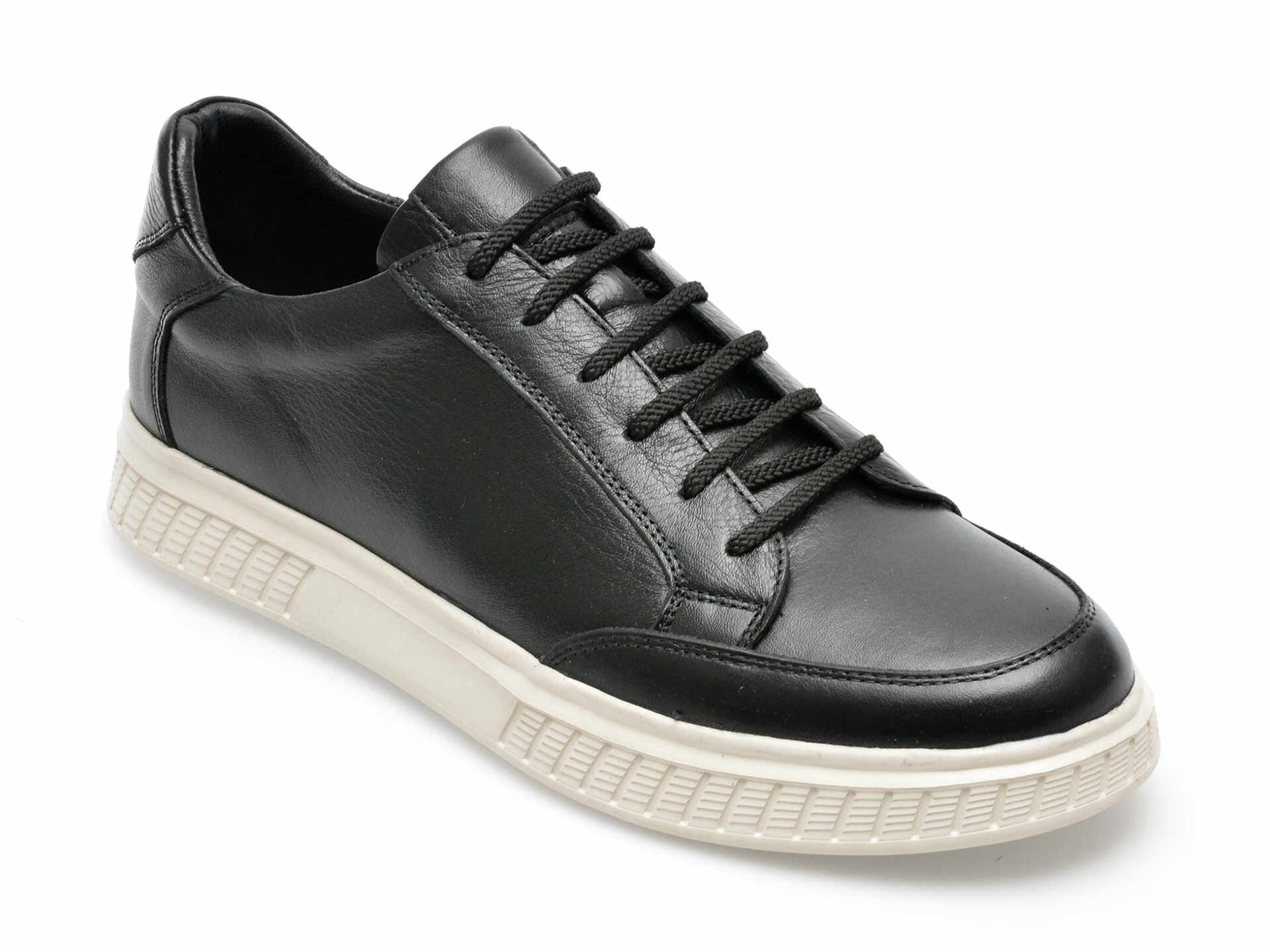 Pantofi sport OTTER negri, EF426, din piele naturala
