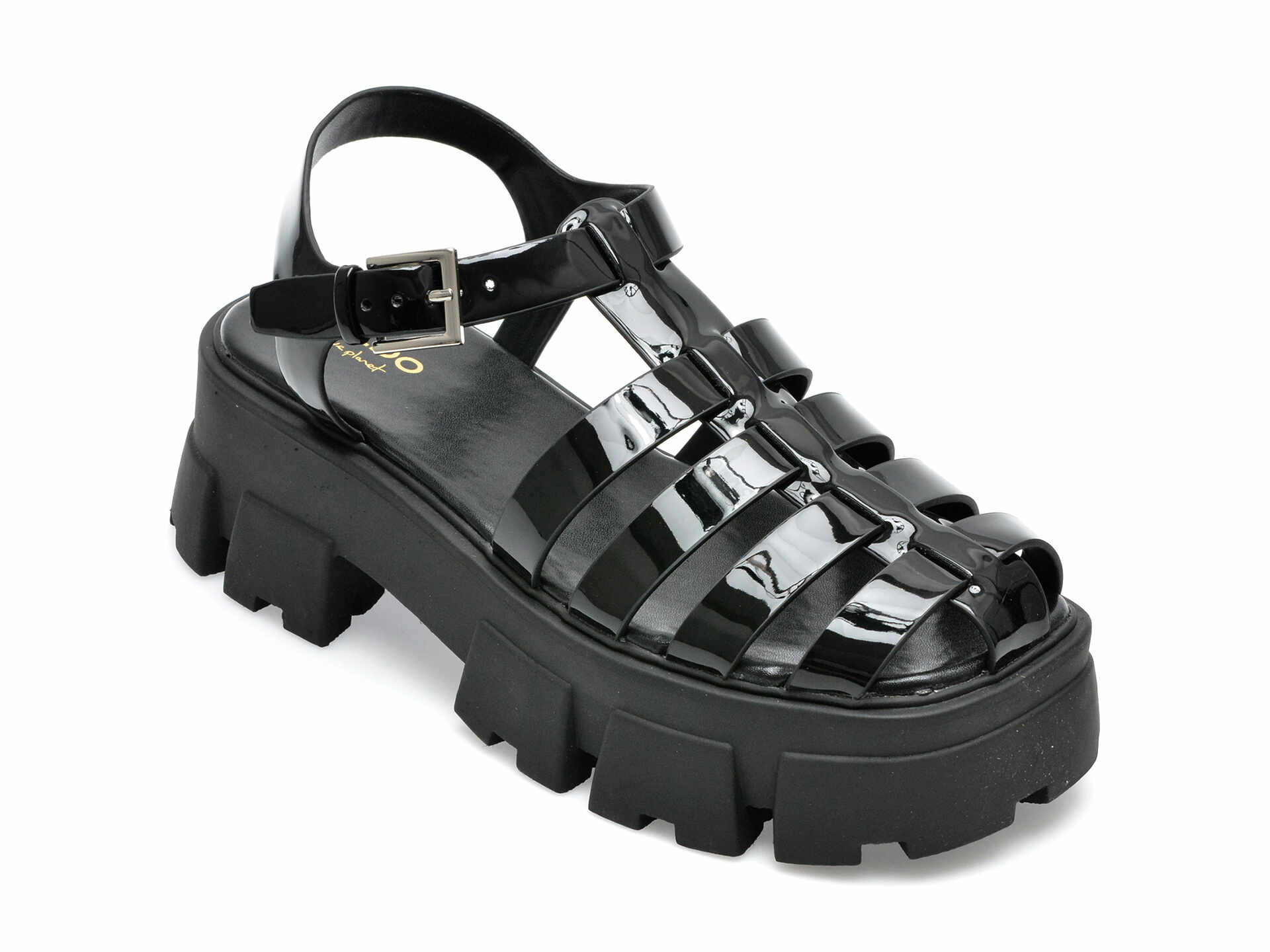 Sandale ALDO negre, SUZY001, din piele ecologica