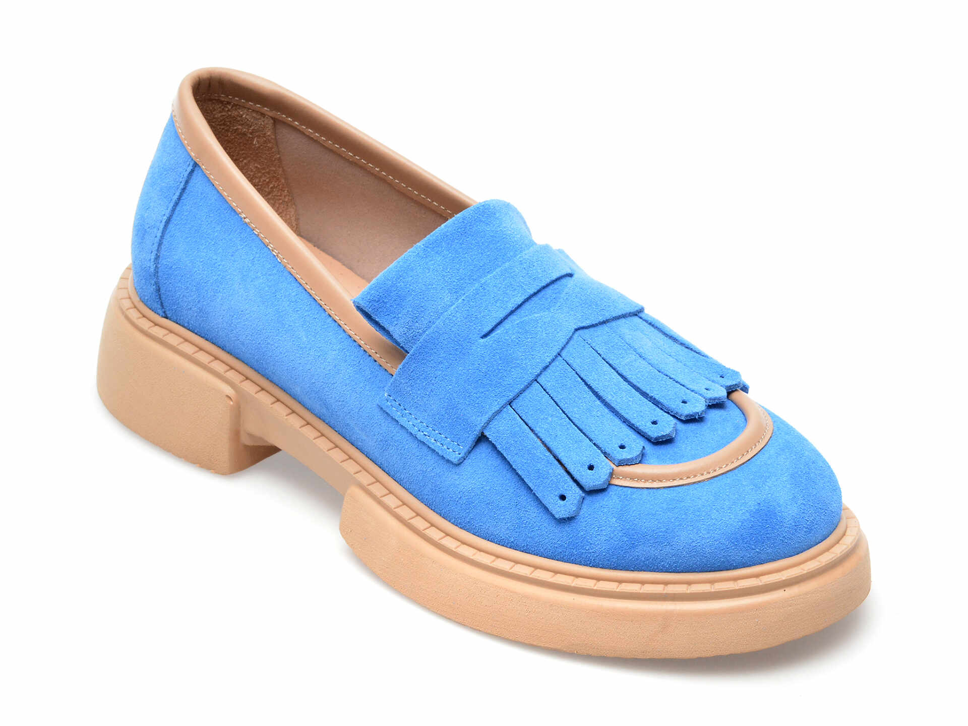 Pantofi EPICA albastri, 116723, din piele intoarsa
