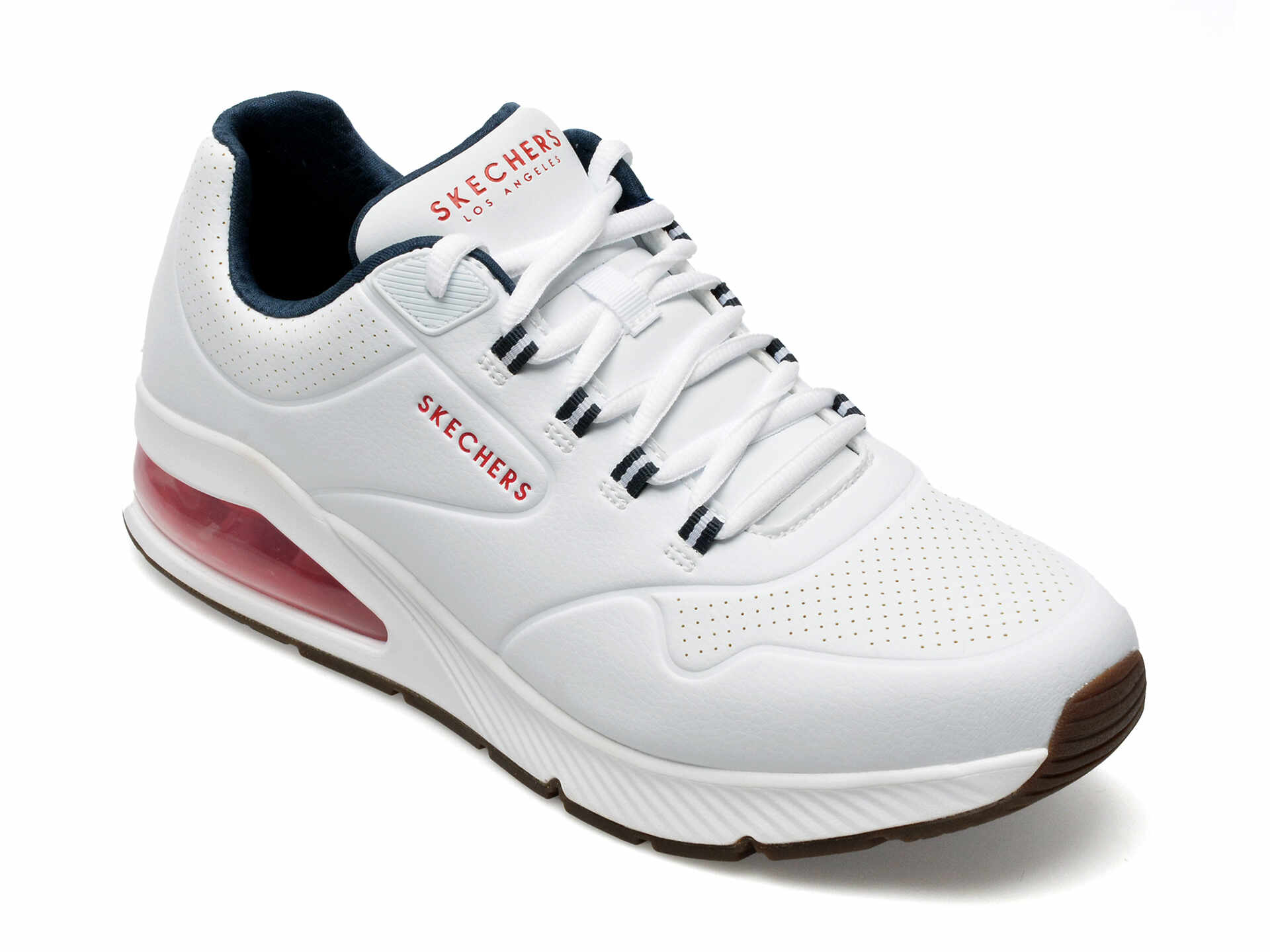 Pantofi SKECHERS albi, UNO 2, din piele ecologica