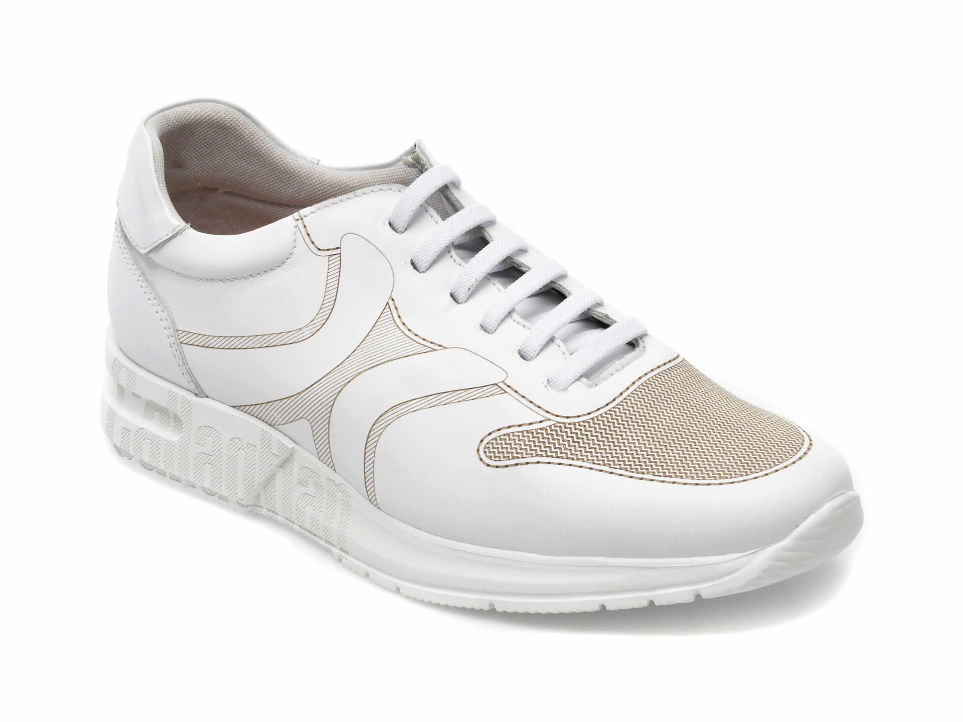 Pantofi CALLAGHAN albi, 91322, din piele naturala