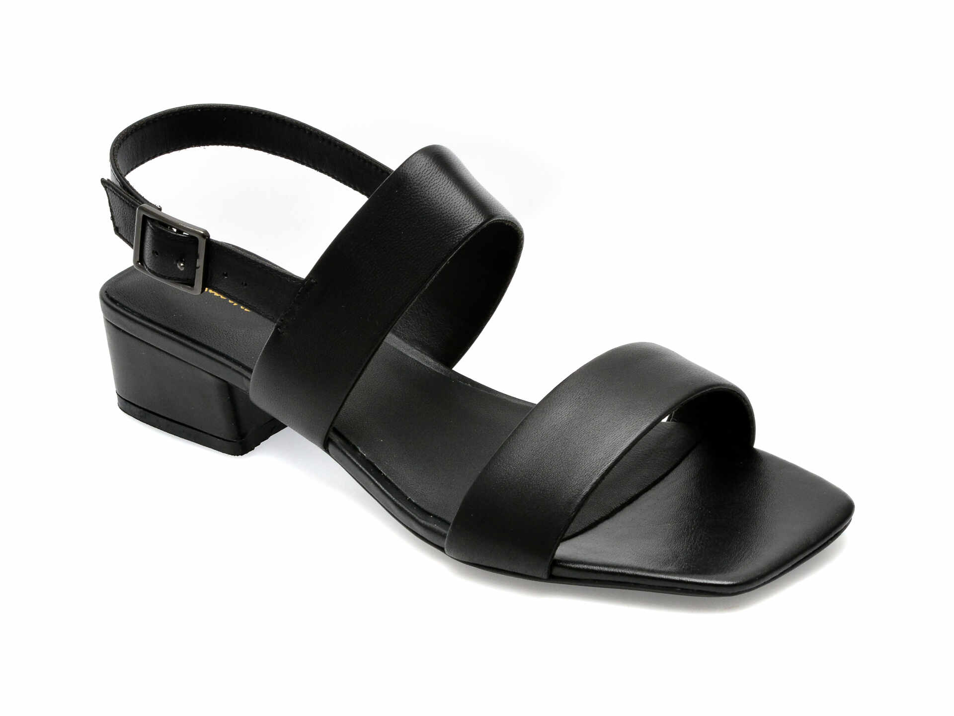 Sandale CLARKS negre, SEREN25 STRAP 01-N, din piele naturala