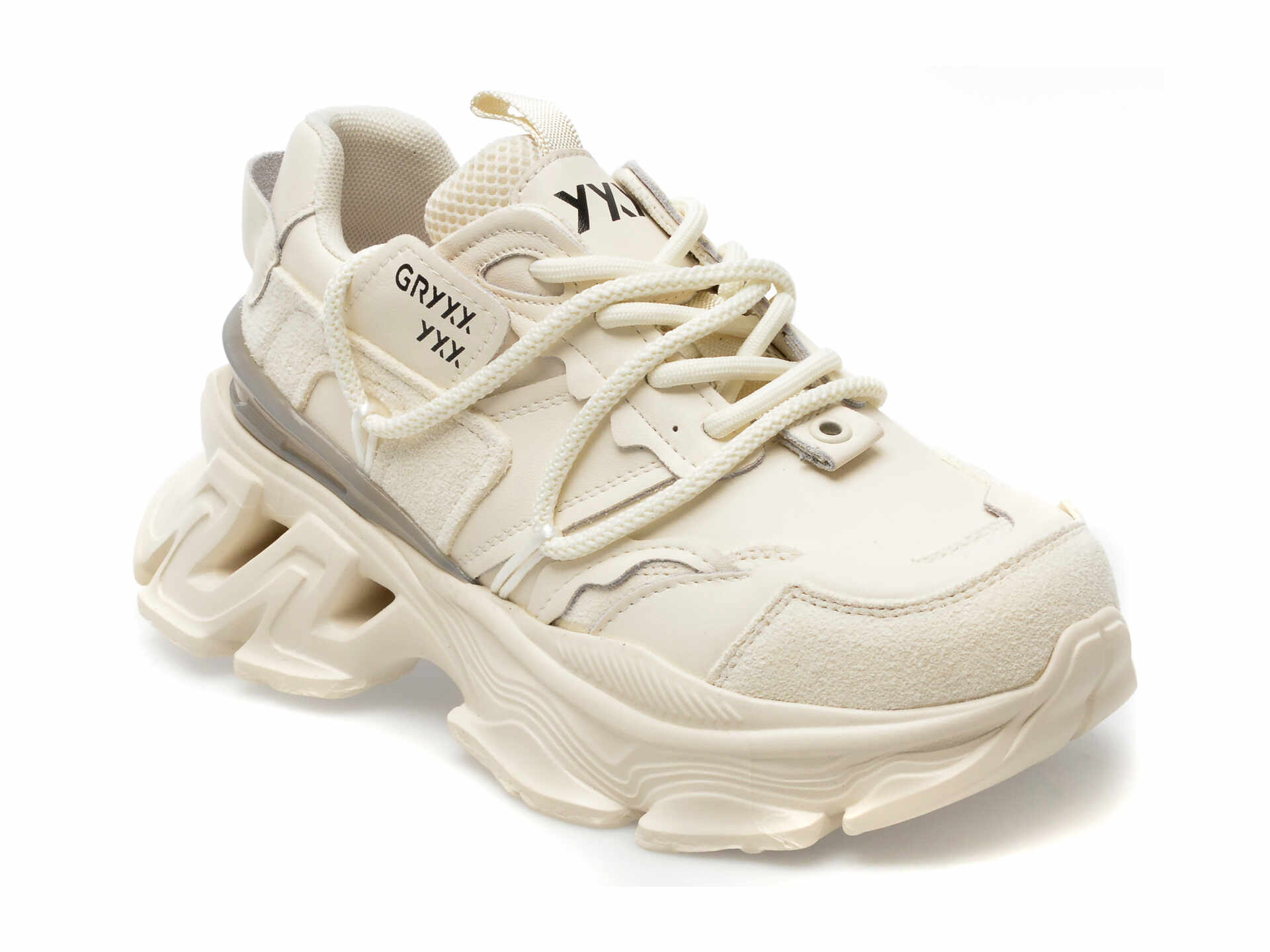 Pantofi GRYXX albi, 875, din piele ecologica