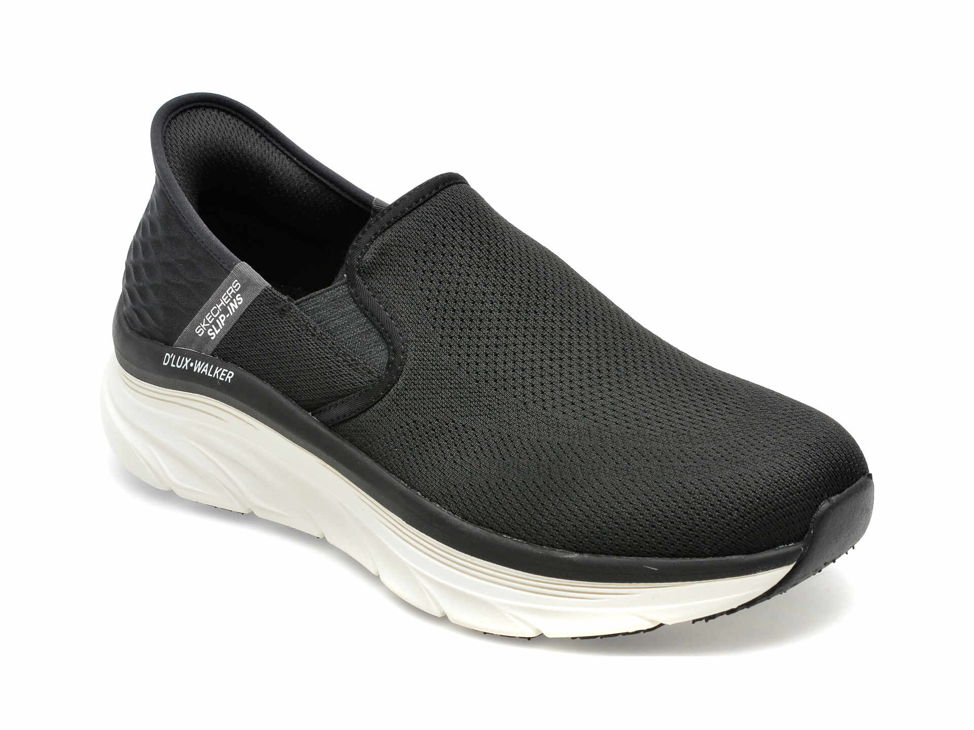 Pantofi SKECHERS negri, D LUX WALKER, din material textil