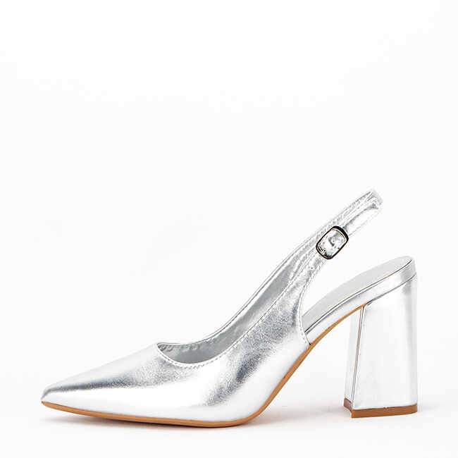 Pantofi argintii eleganti 8711 04