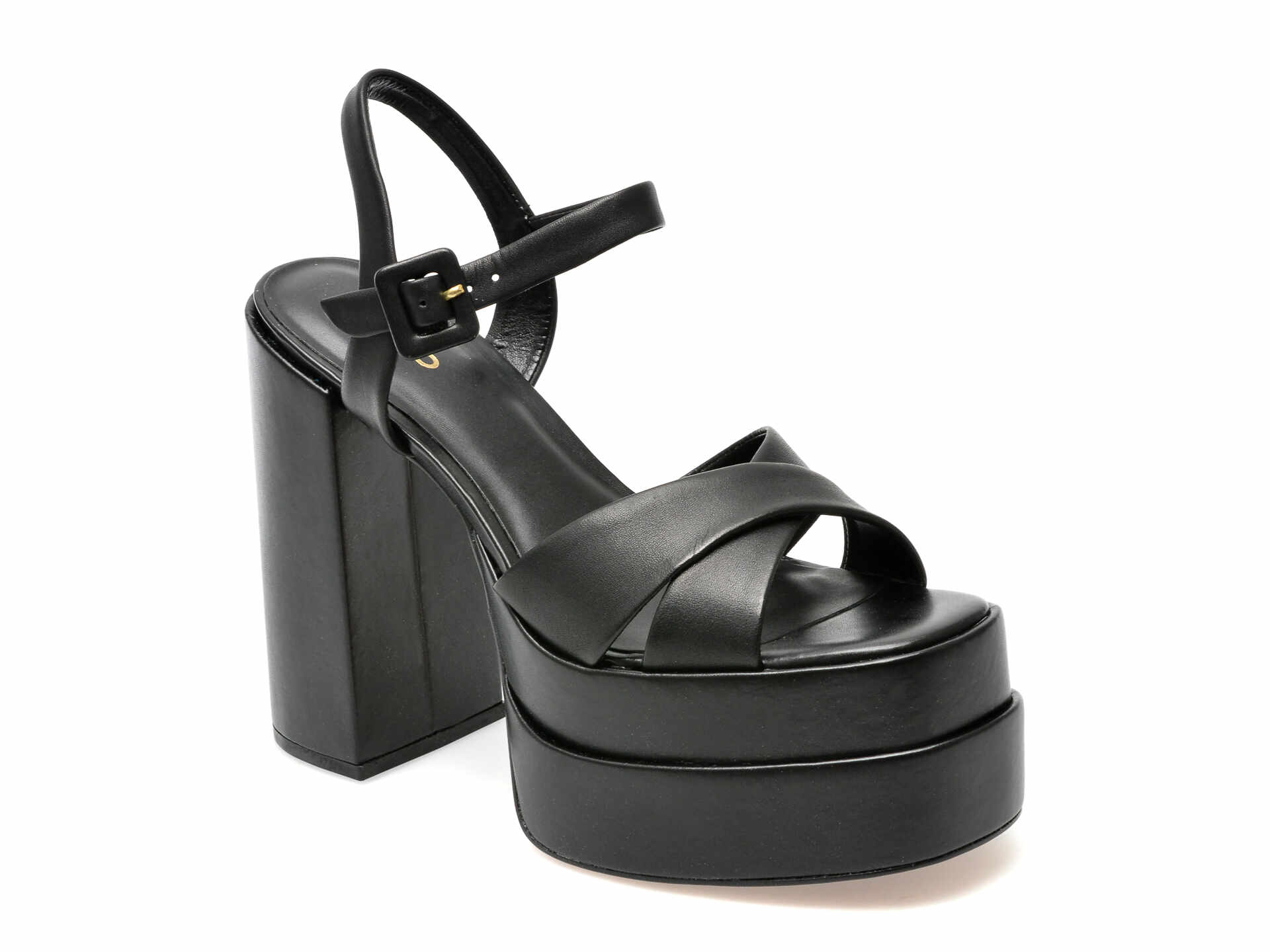 Sandale ALDO negre, GISELL001, din piele naturala
