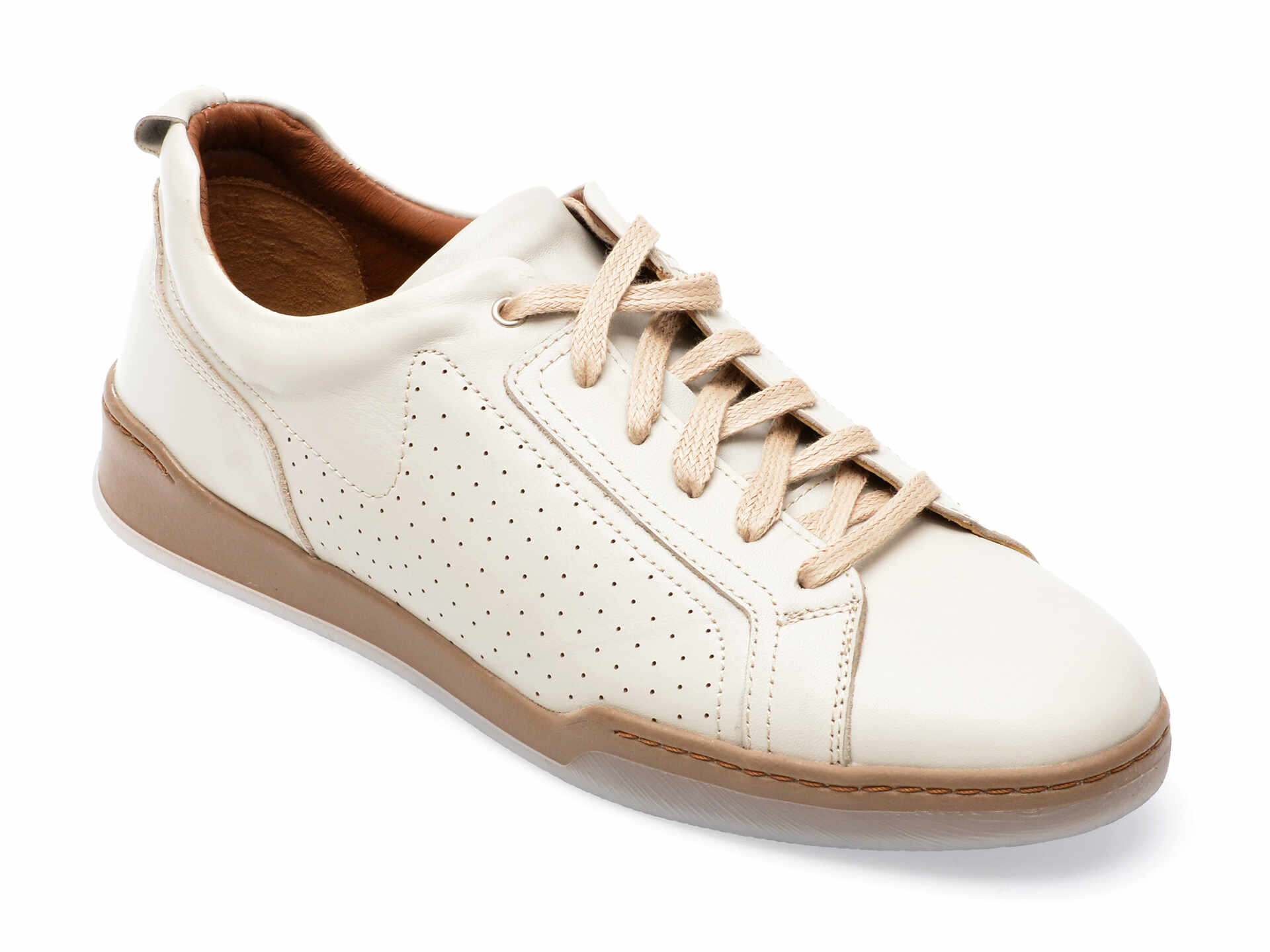 Pantofi GRYXX albi, 33774, din piele naturala