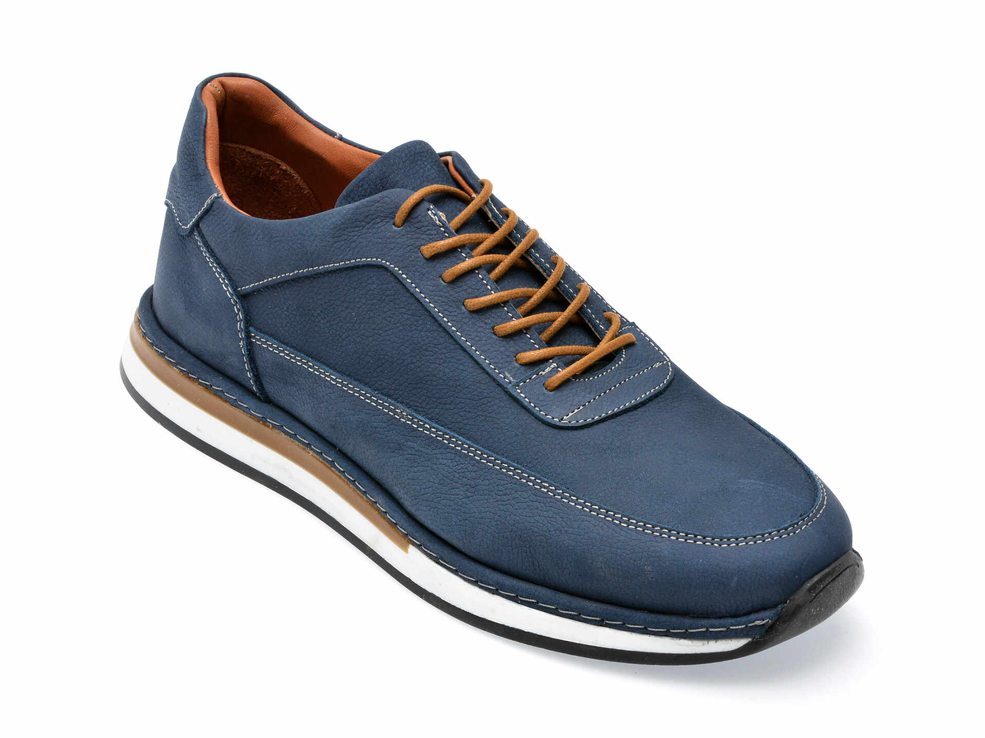 Pantofi GRYXX albastri, M6845, din nabuc