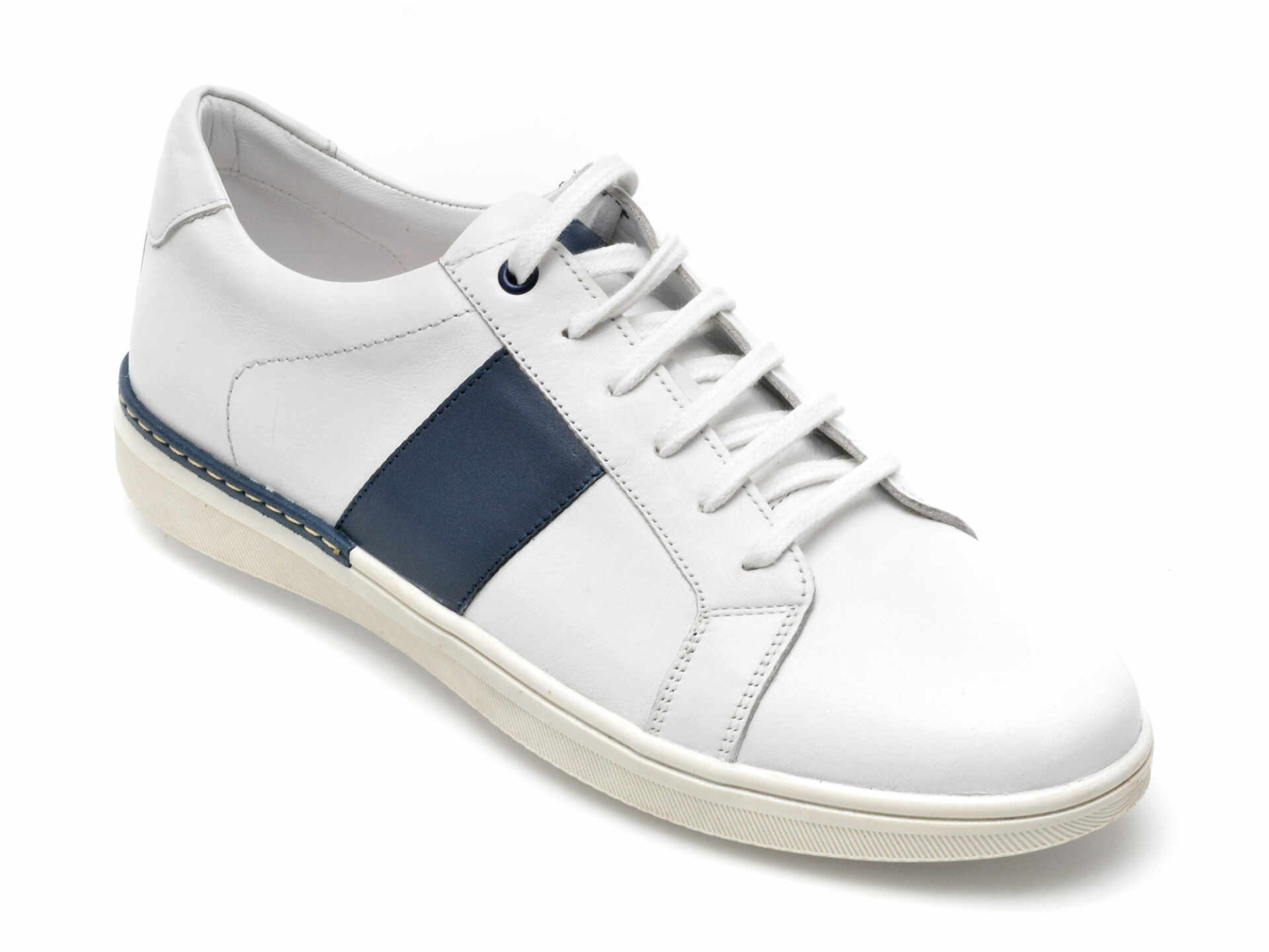 Pantofi sport OTTER albi, 3425, din piele naturala