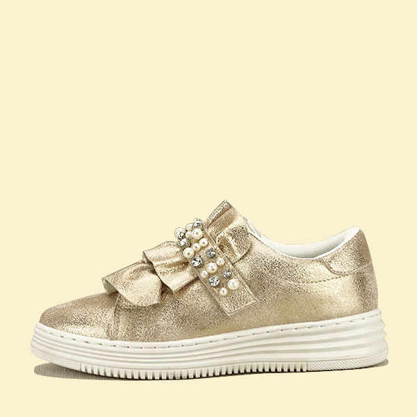 Sneakers auriu cu perle Gloria M2