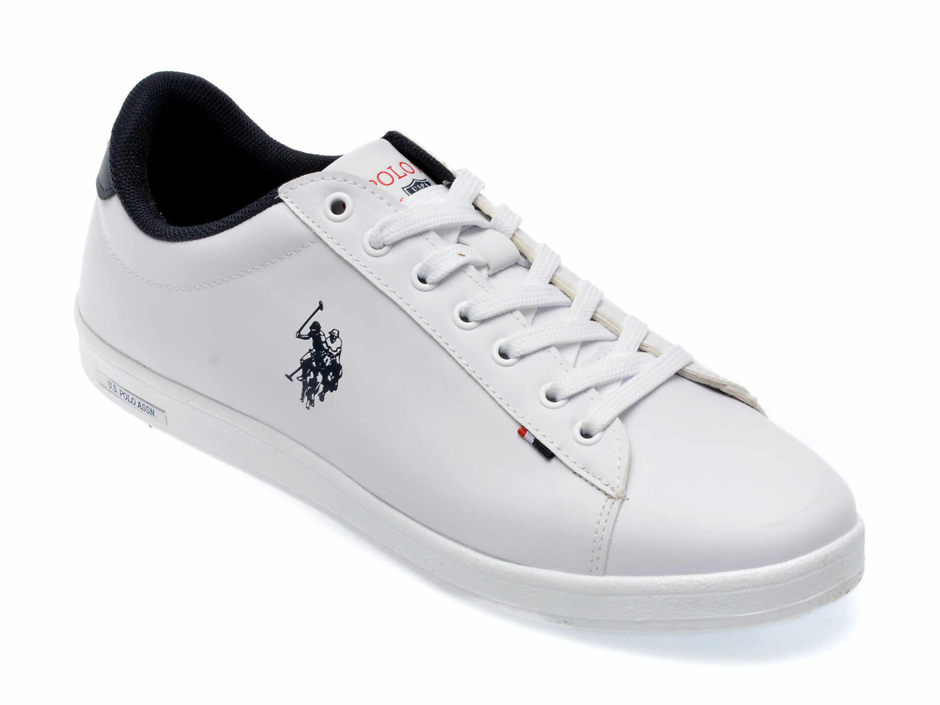 Pantofi US POLO ASSN albi, FRAN3FX, din piele ecologica