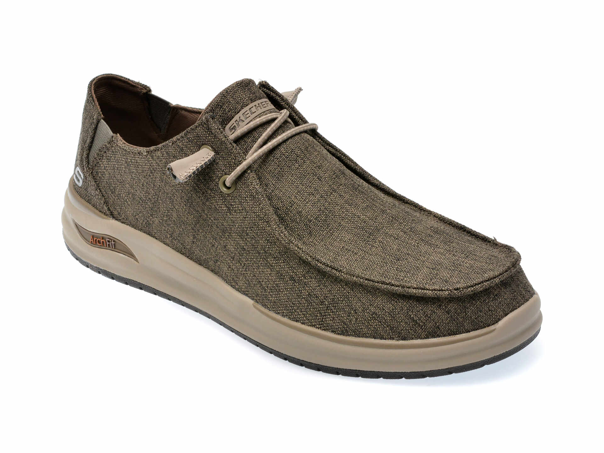 Pantofi SKECHERS gri, ARCH FIT, din material textil